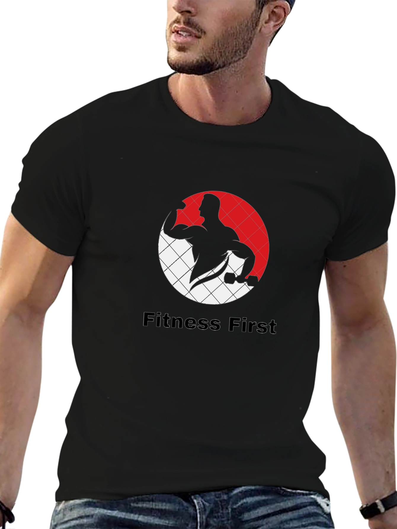 Fitness First Black Graphic Tee