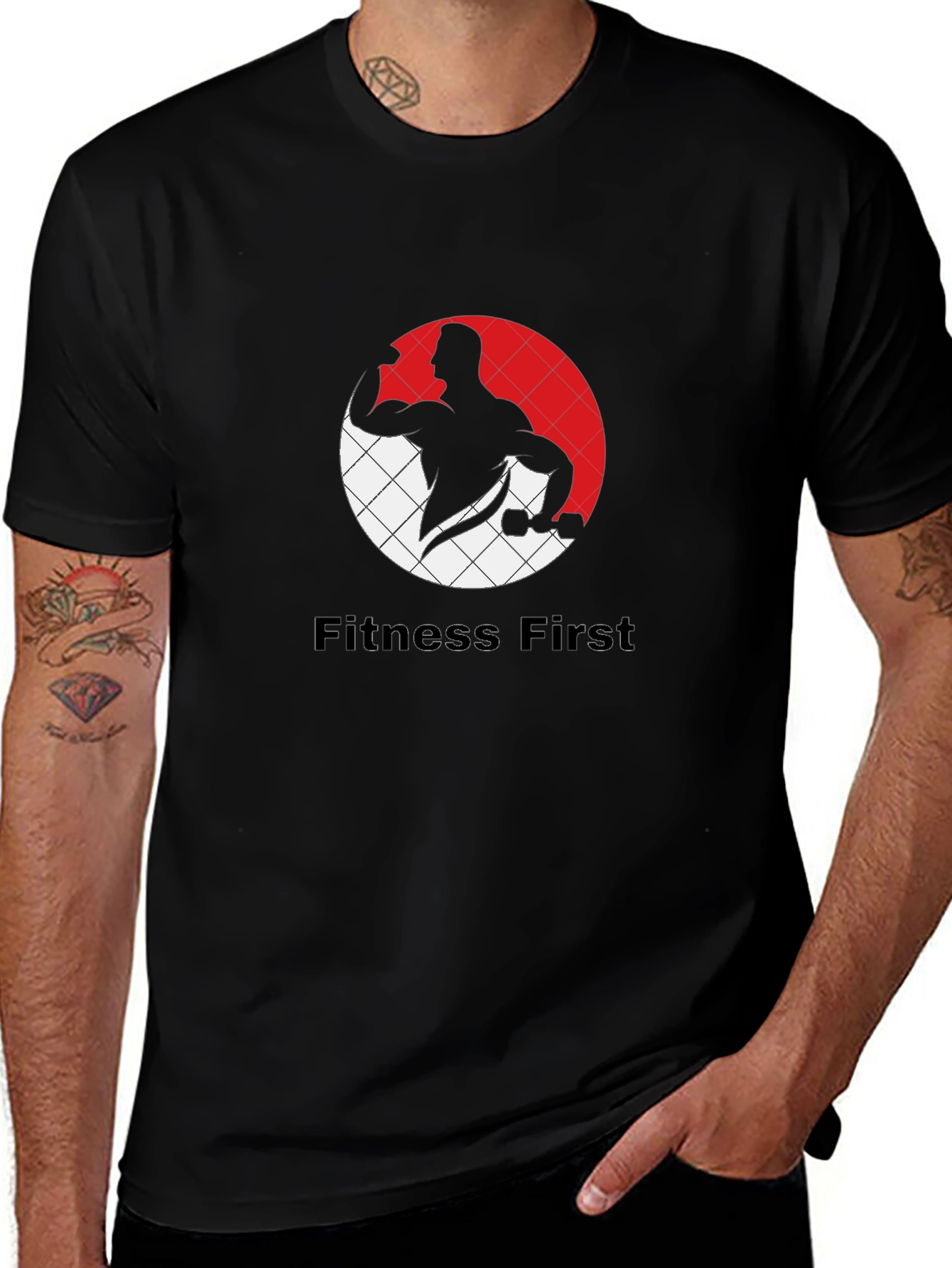 Fitness First Black Graphic Tee