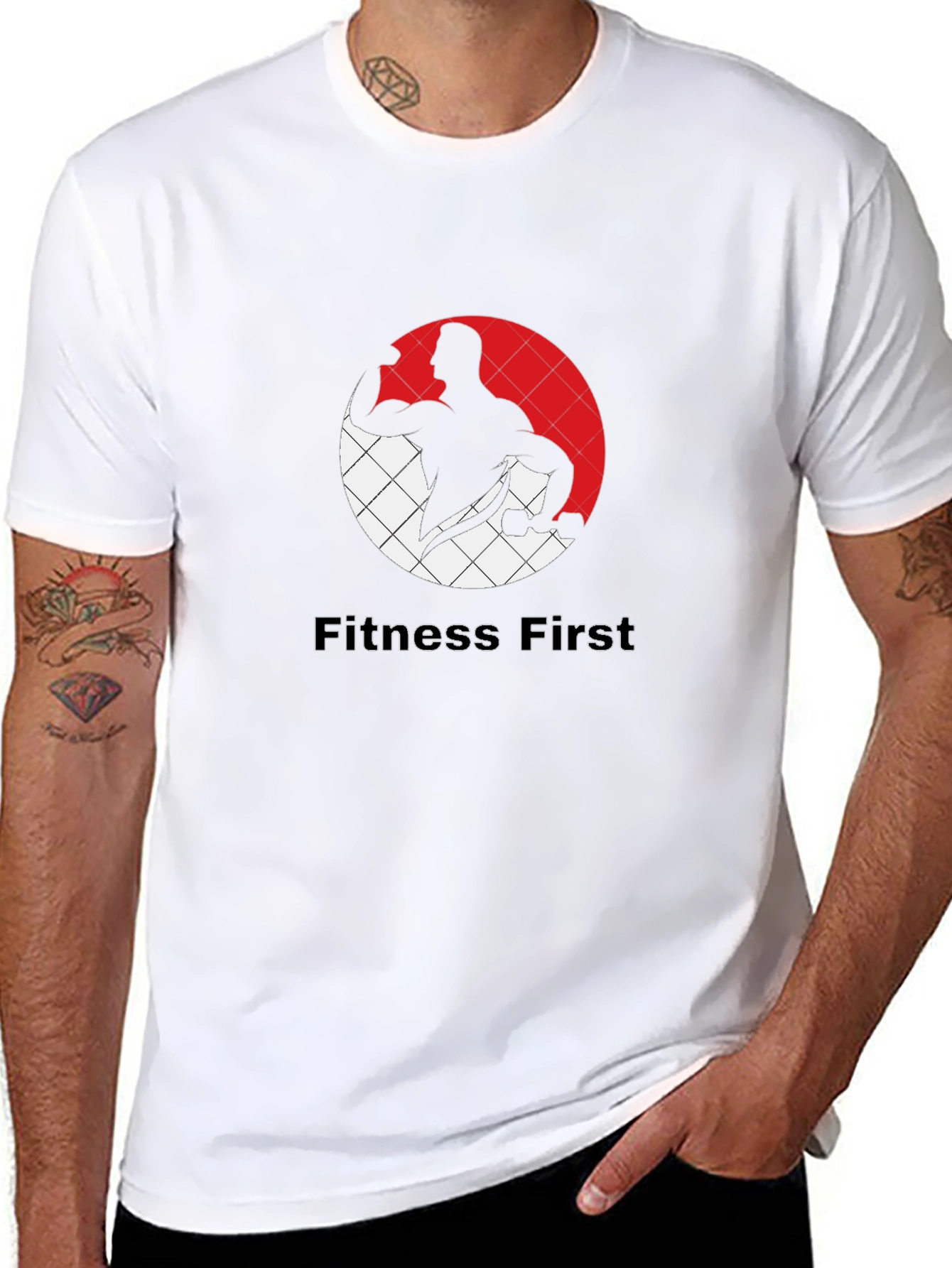 Fitness First Black Graphic Tee