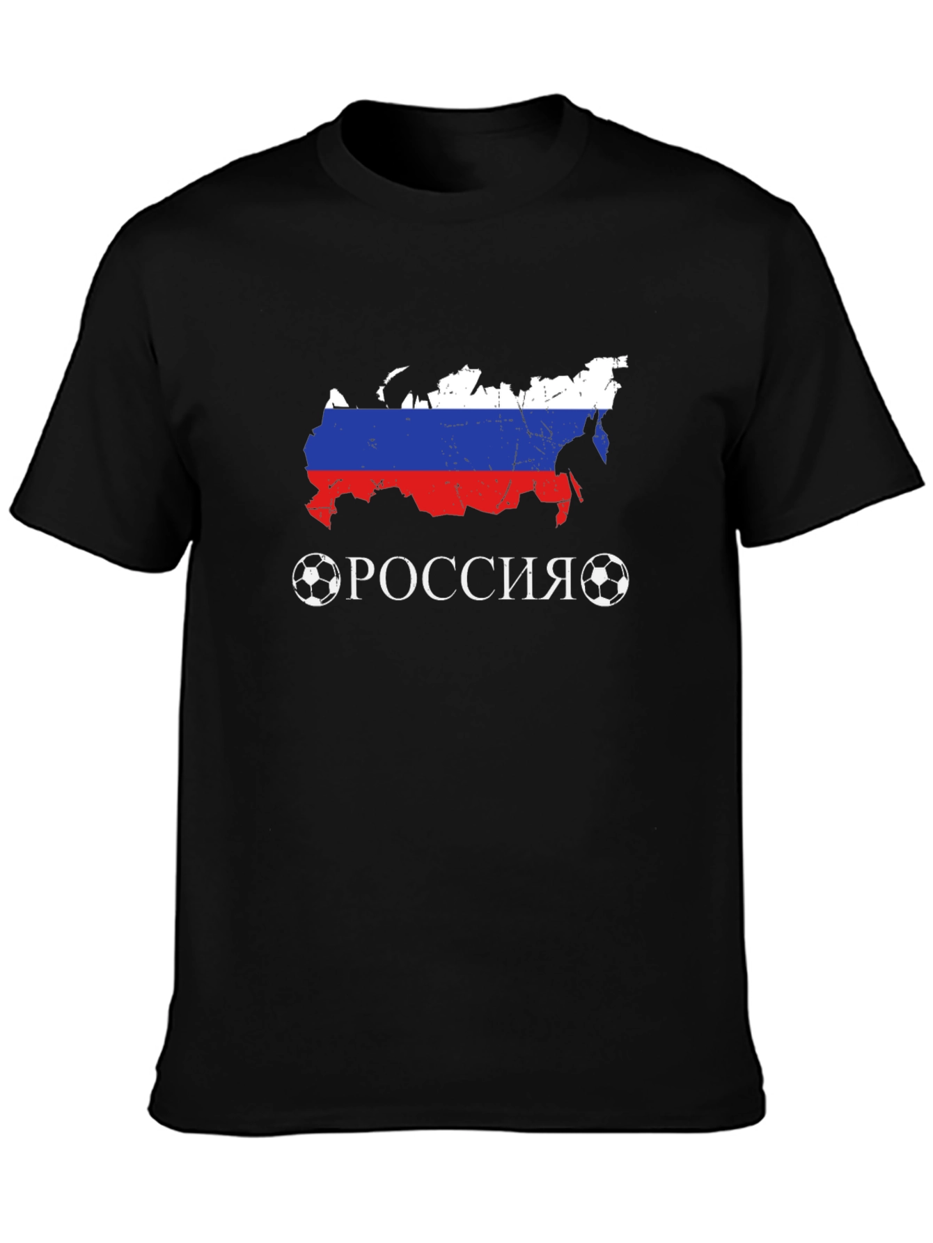 Russia Soccer T-Shirt - Flag Map Design