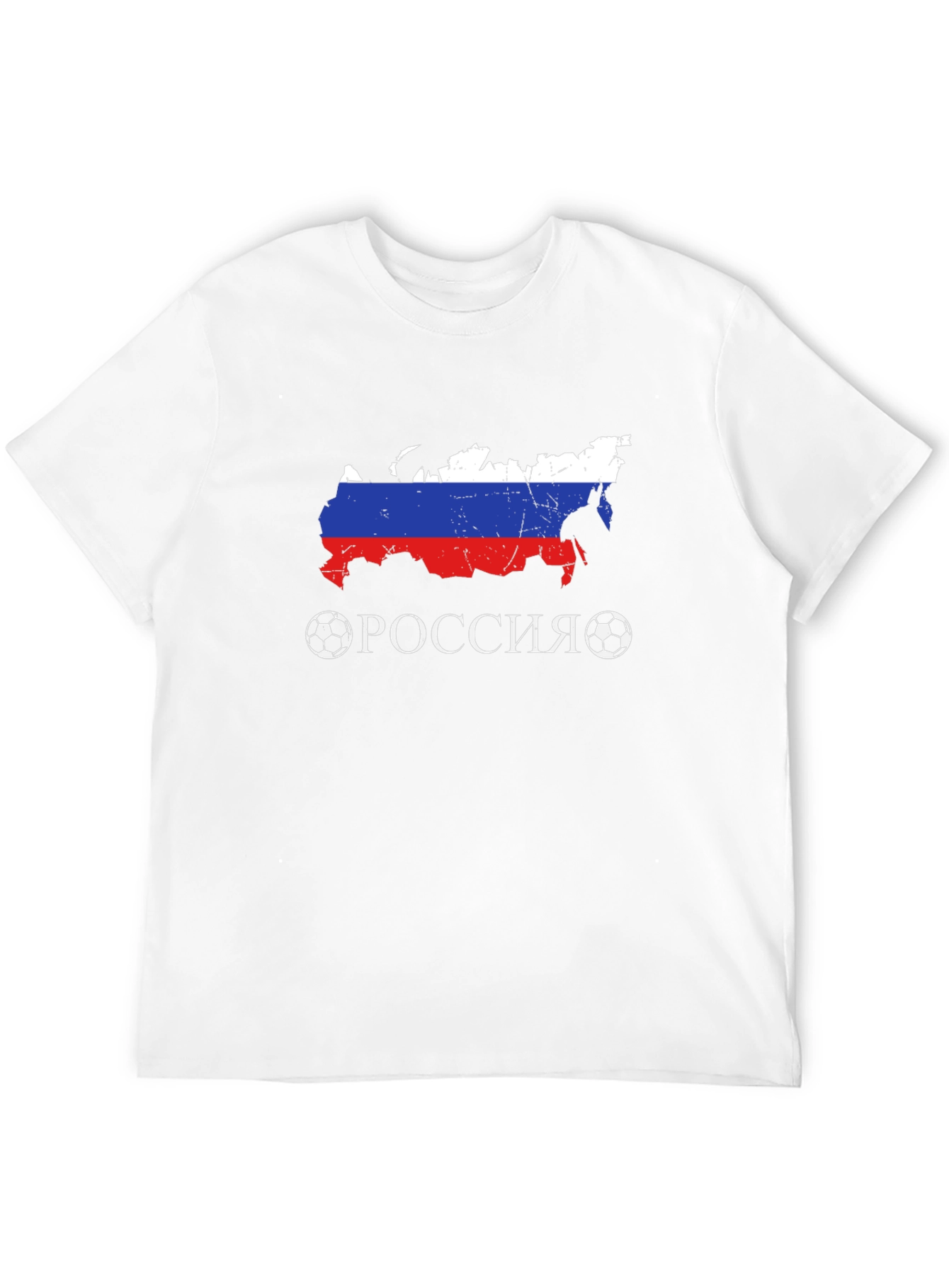 Russia Soccer T-Shirt - Flag Map Design