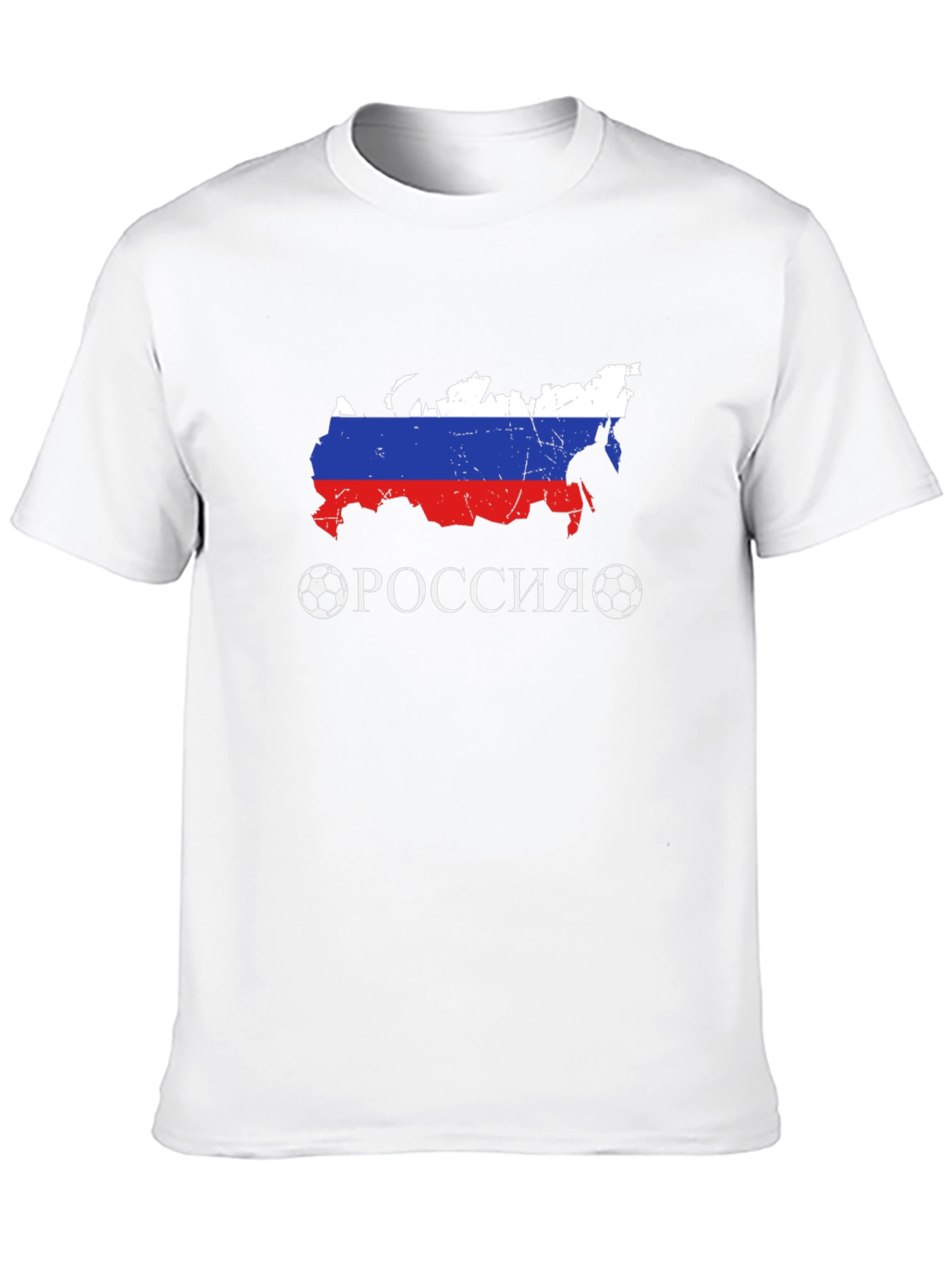 Russia Soccer T-Shirt - Flag Map Design