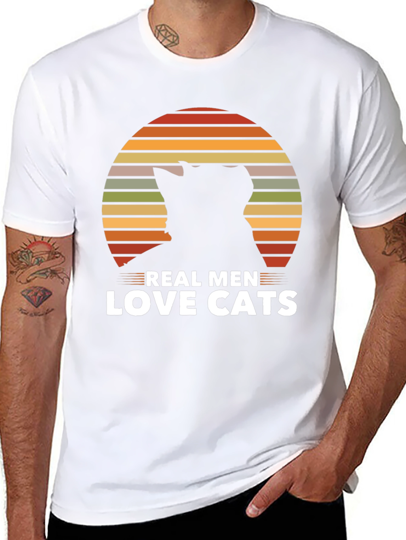 Real Men Love Cats Graphic T-Shirt