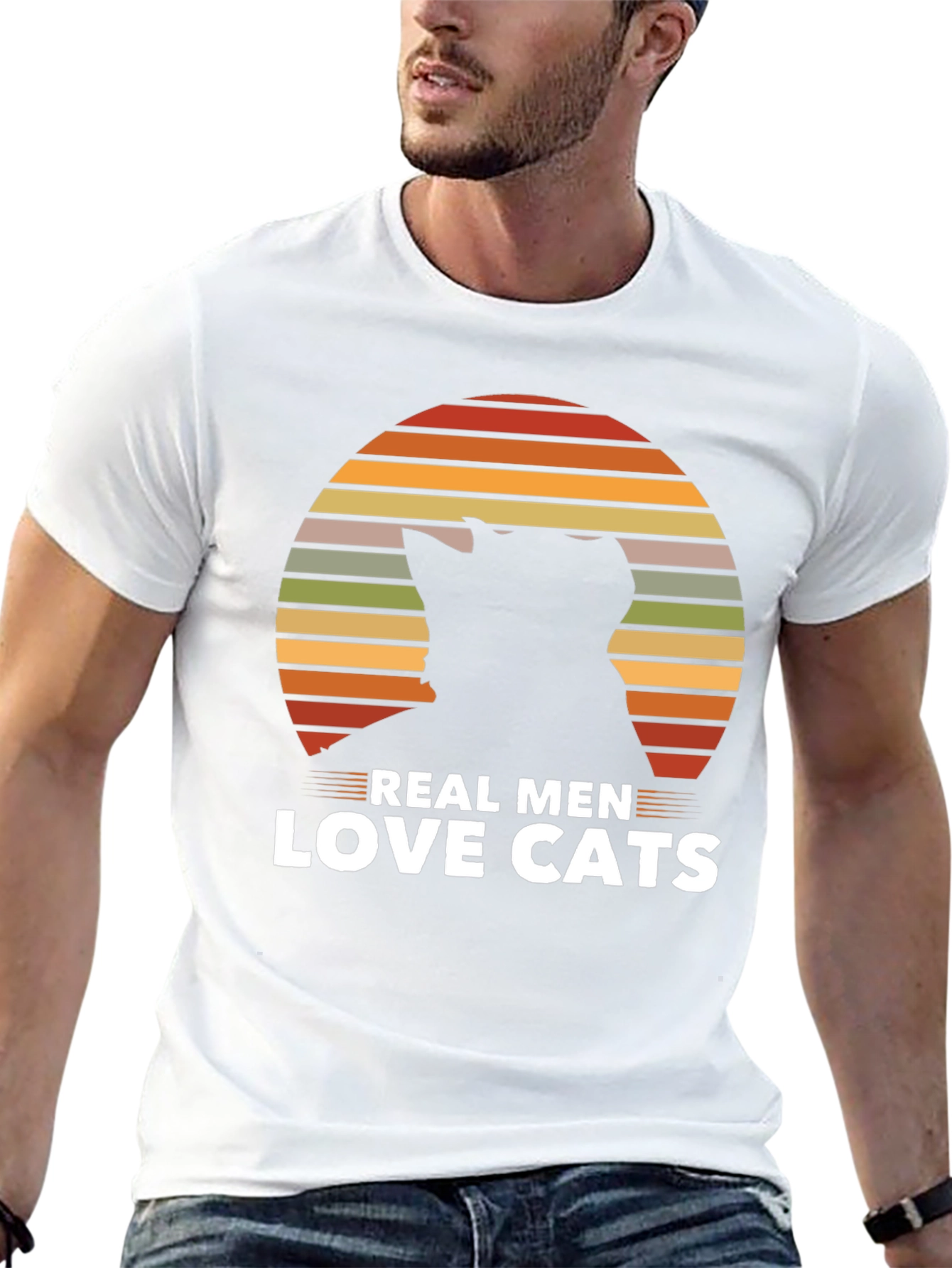Real Men Love Cats Graphic T-Shirt