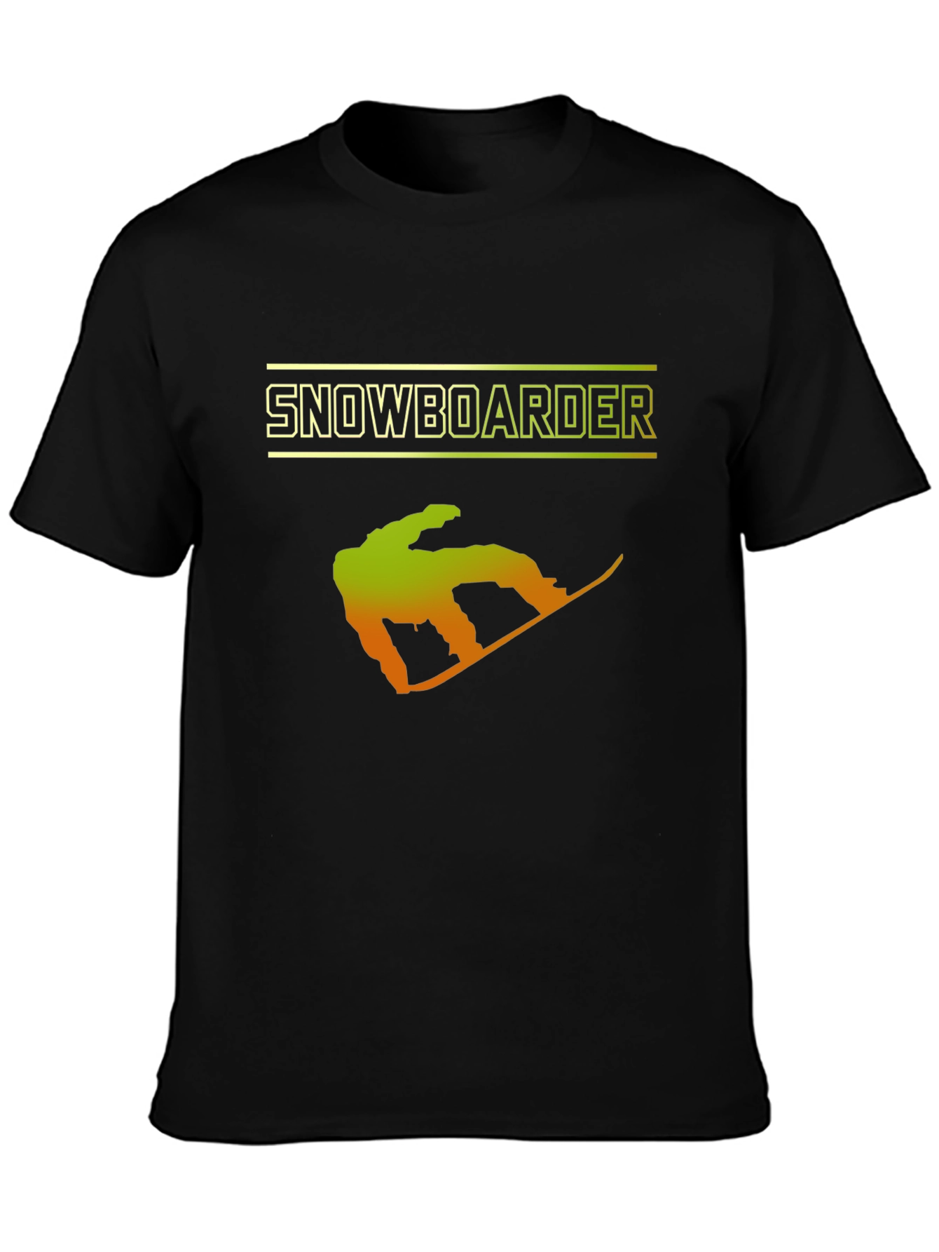 Snowboarder Graphic T-Shirt - Black