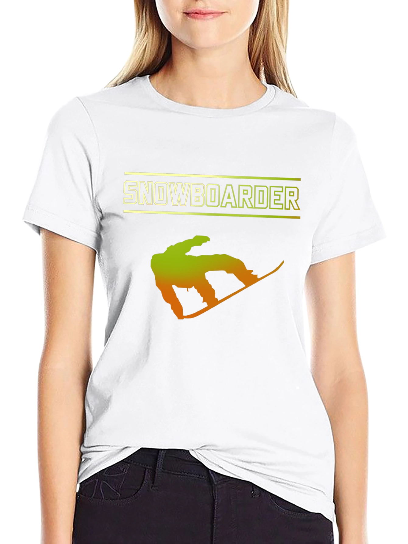 Snowboarder Graphic T-Shirt - Black