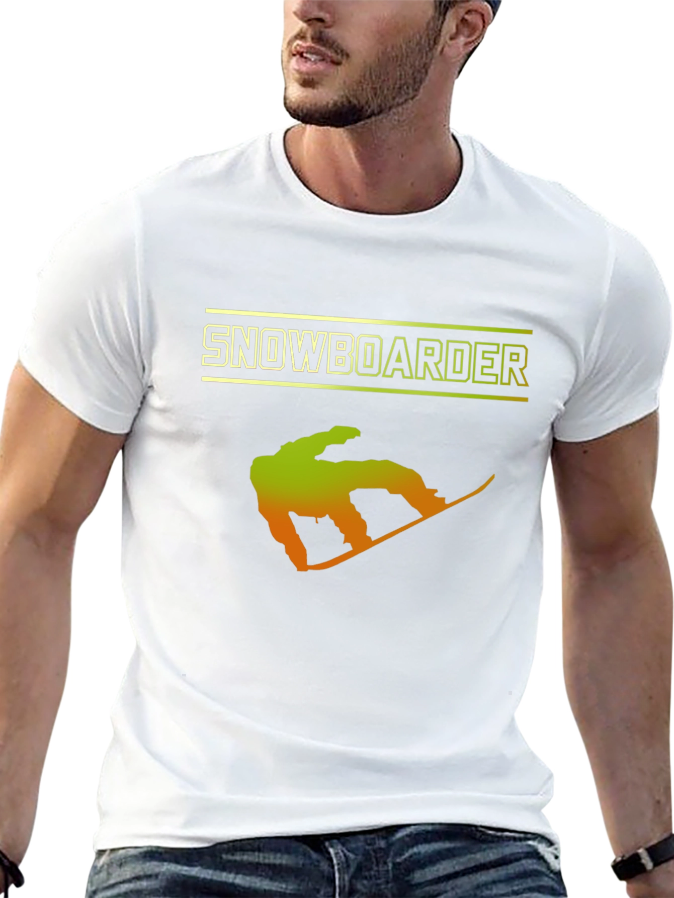 Snowboarder Graphic T-Shirt - Black