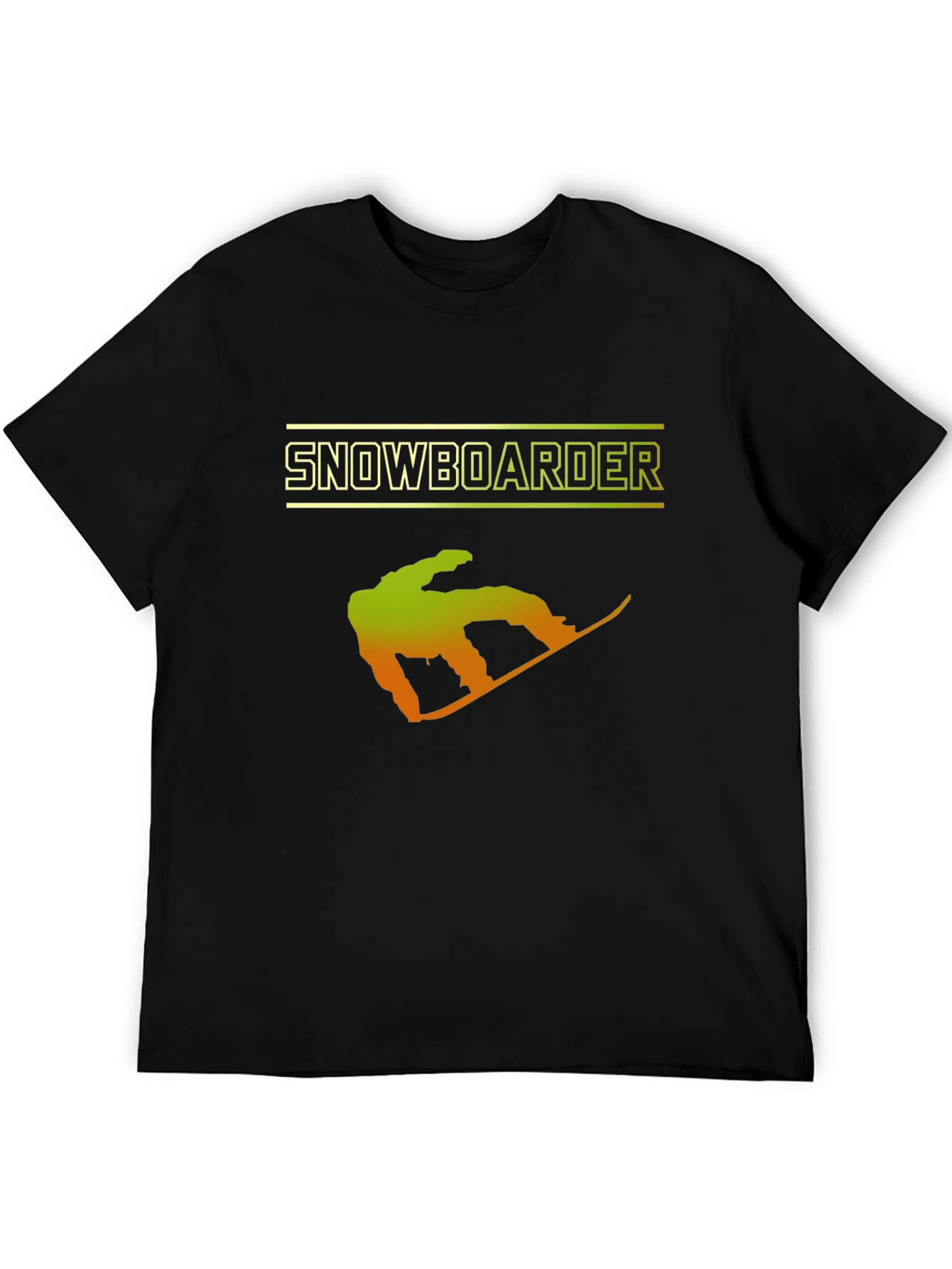Snowboarder Graphic T-Shirt - Black