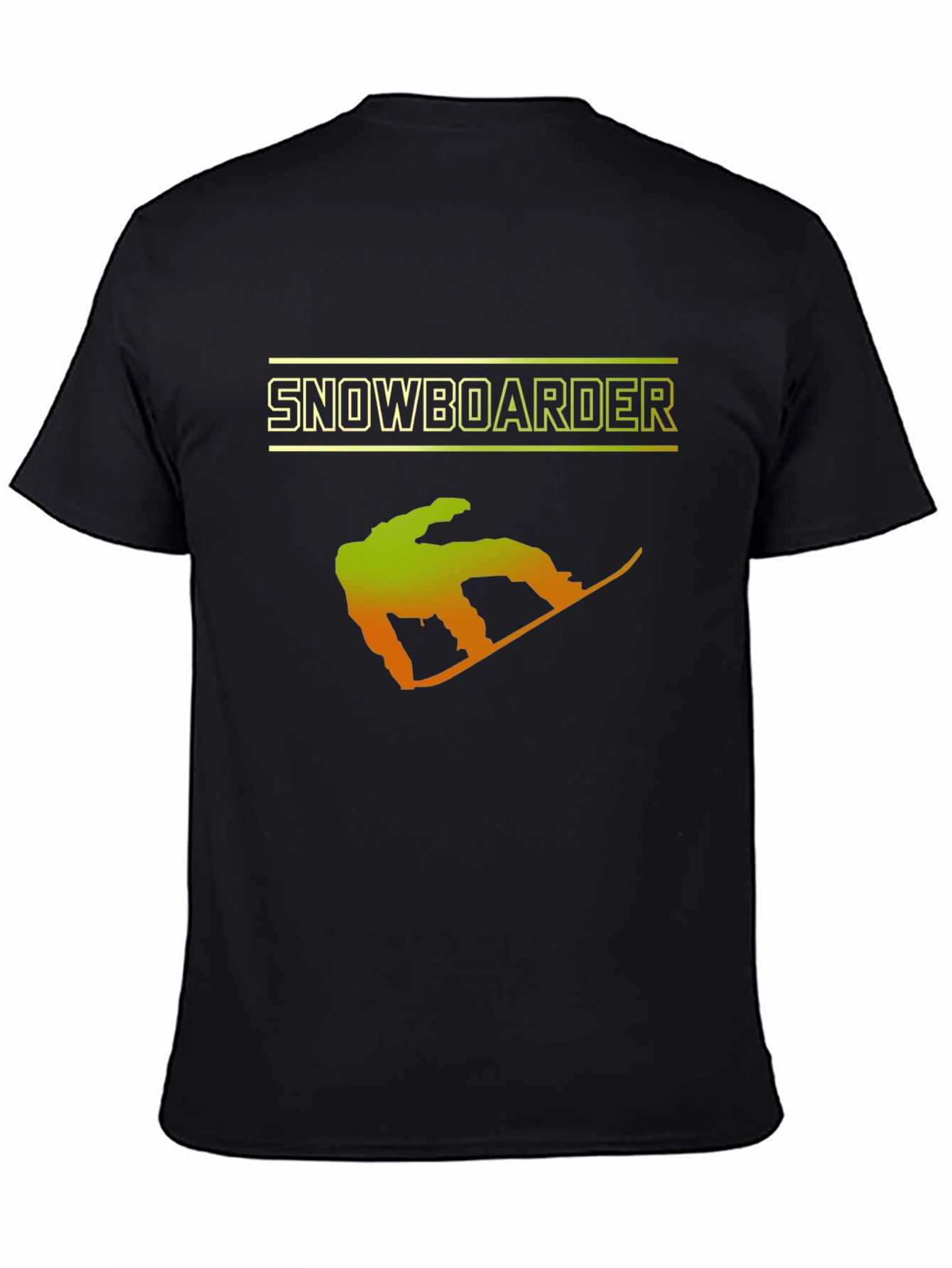 Snowboarder Graphic T-Shirt - Black
