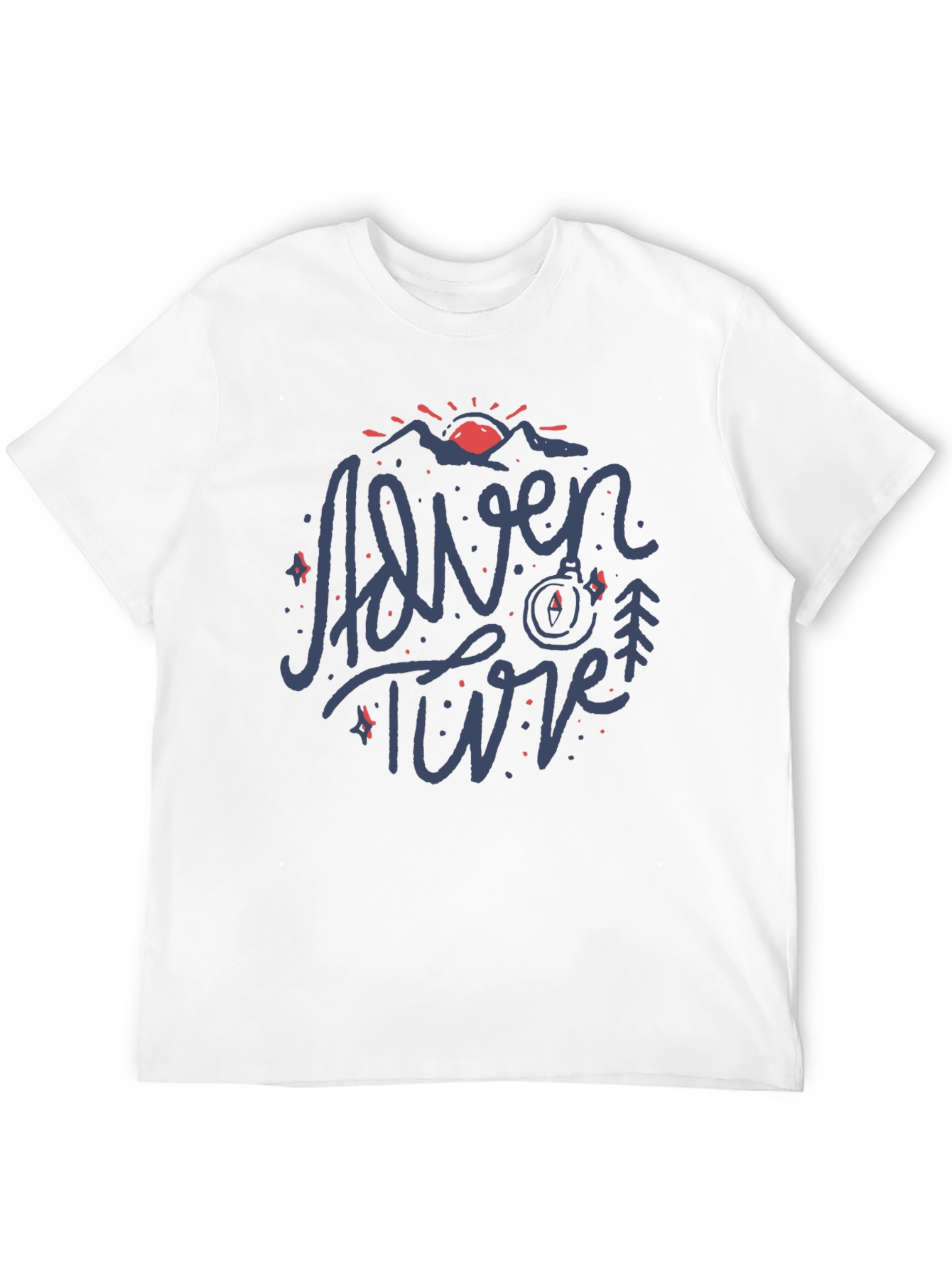 Adventure T-Shirt - Mountain Compass Design