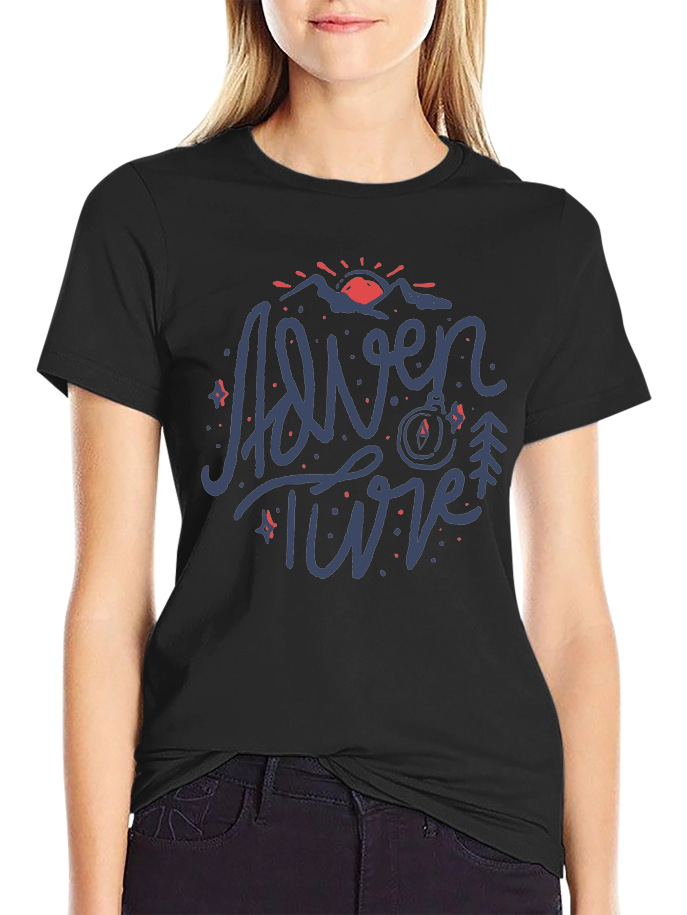 Adventure T-Shirt - Mountain Compass Design
