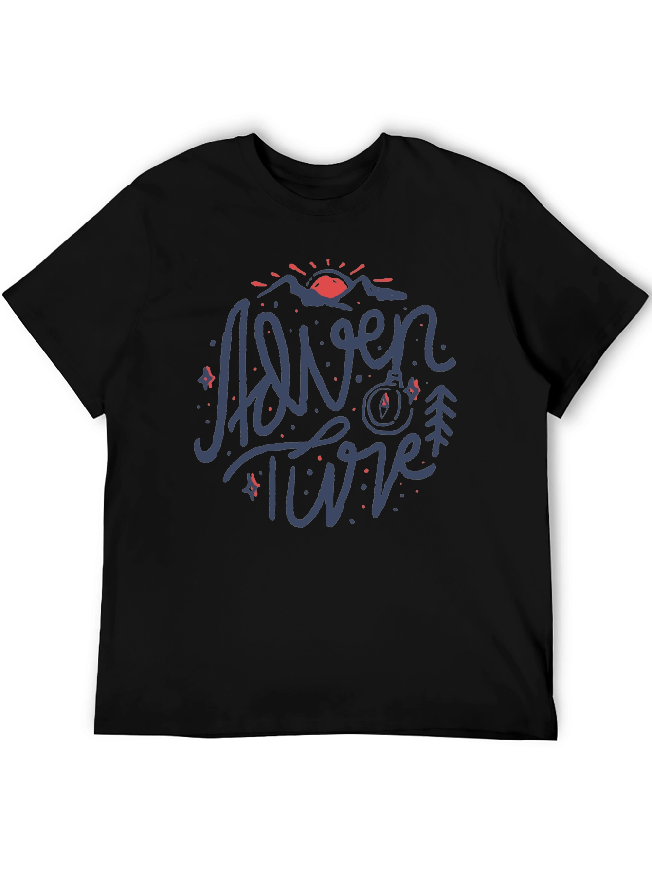 Adventure T-Shirt - Mountain Compass Design