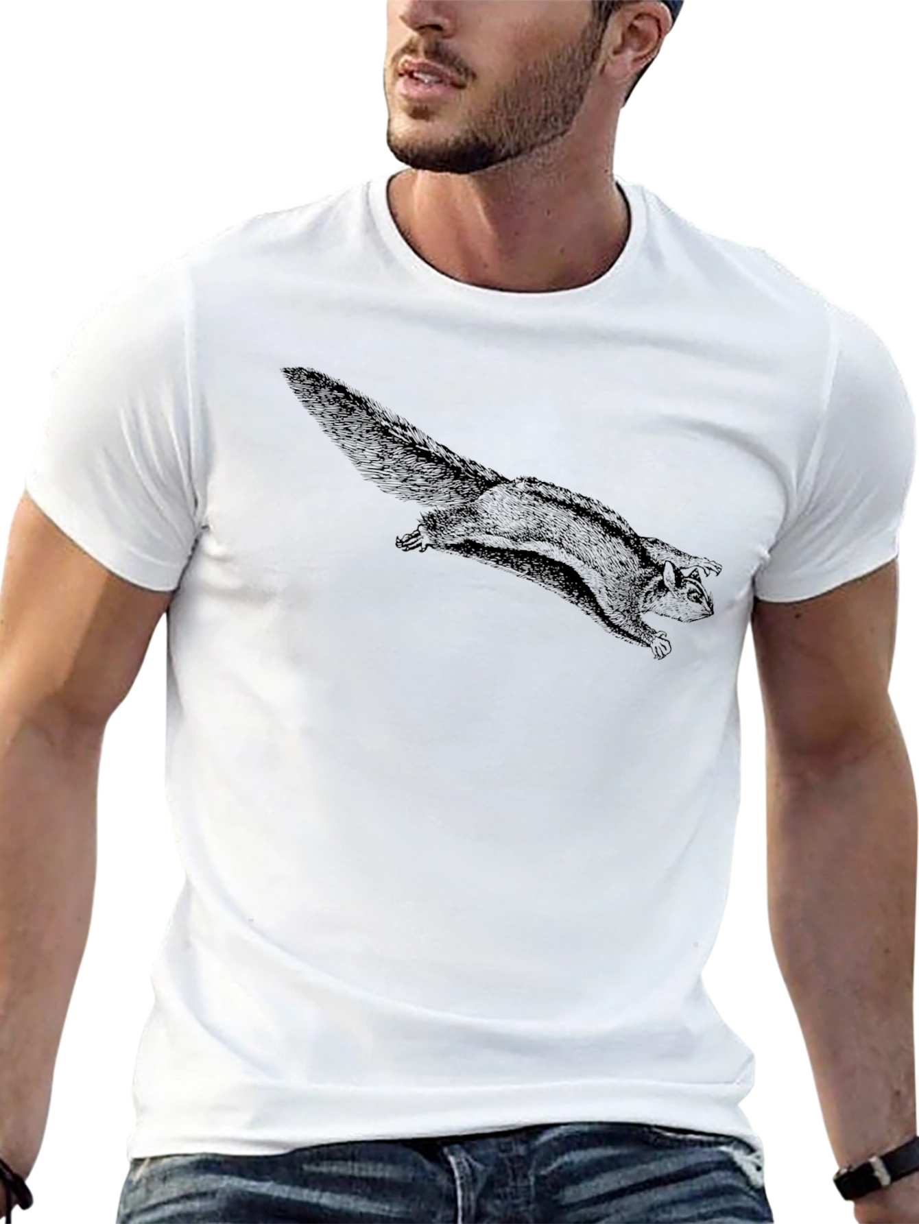 Flying Squirrel Graphic Tee - Soft Cotton Comfort