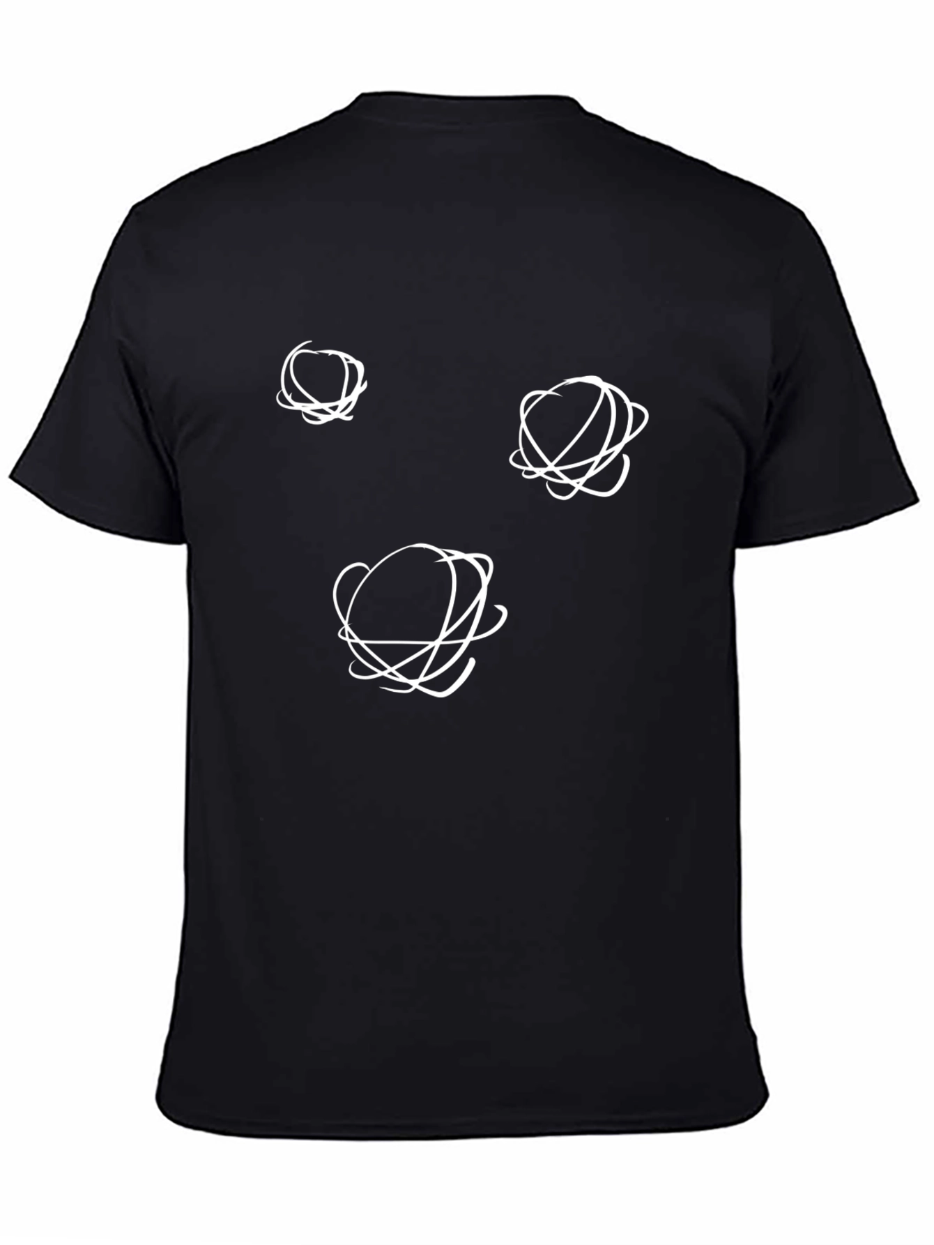 Abstract Orbit Design Black T-Shirt