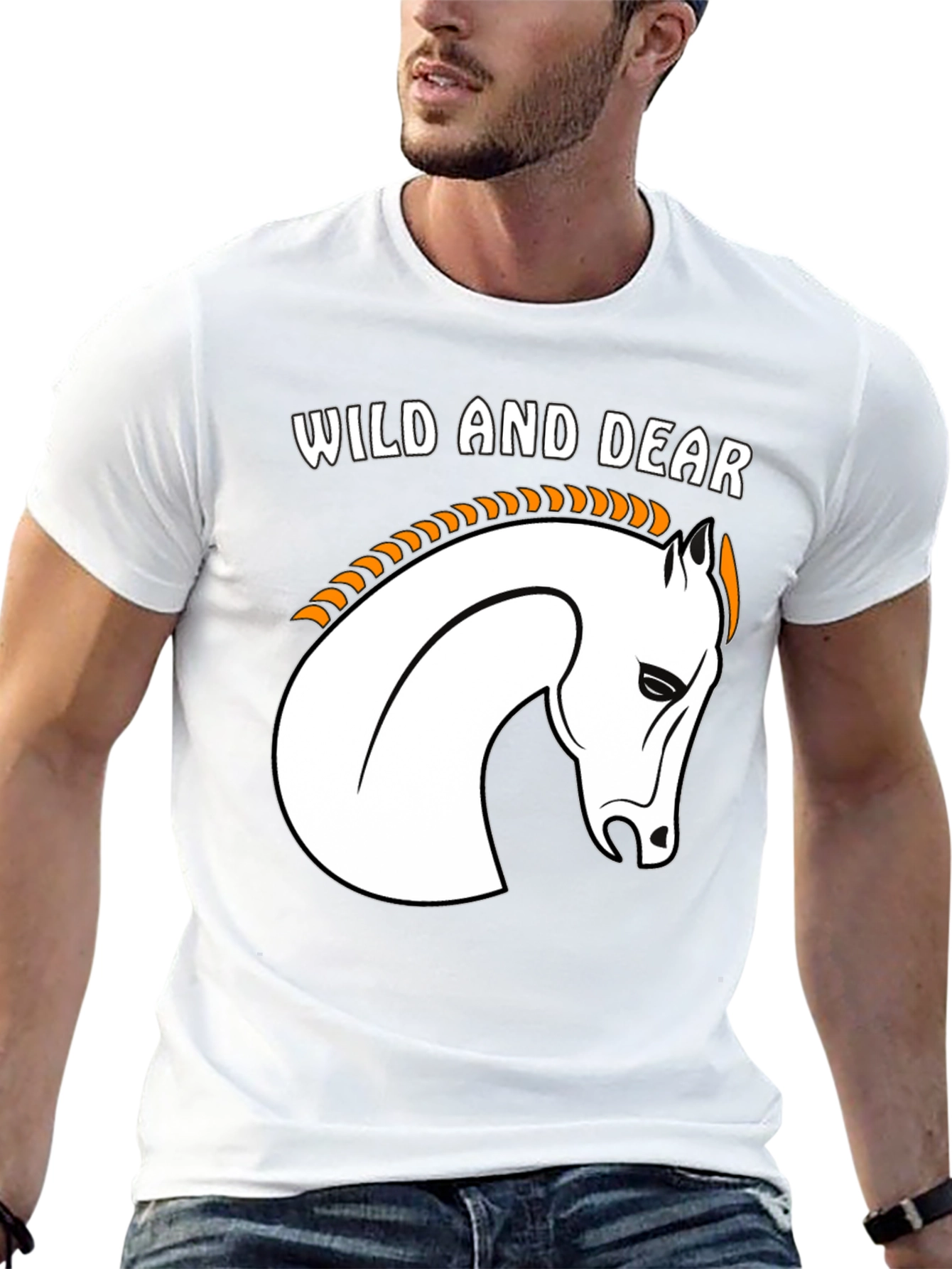 Wild and Dear Horse Graphic Tee - Black
