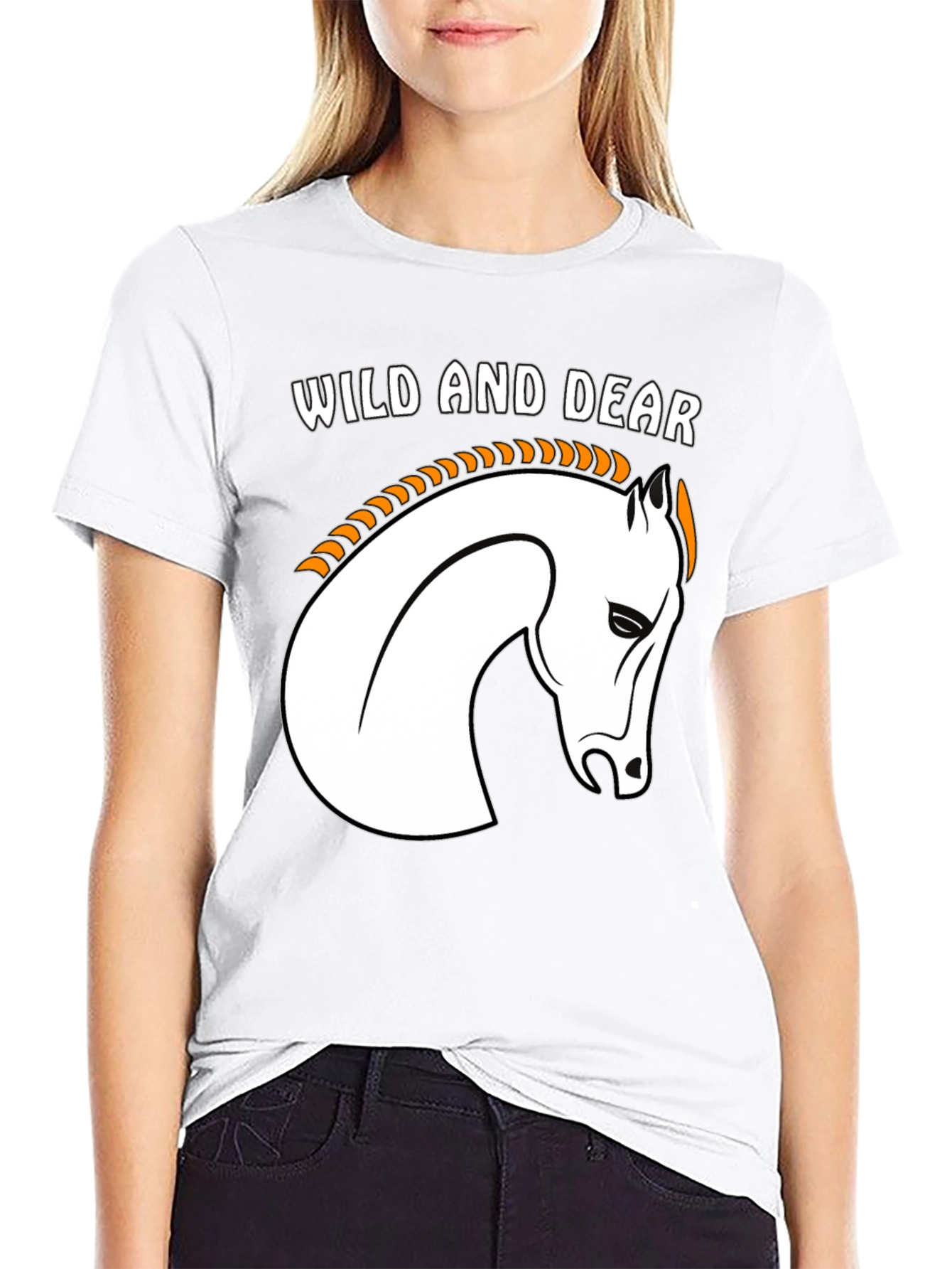 Wild and Dear Horse Graphic Tee - Black