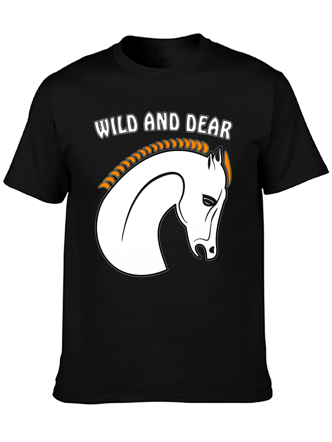 Wild and Dear Horse Graphic Tee - Black