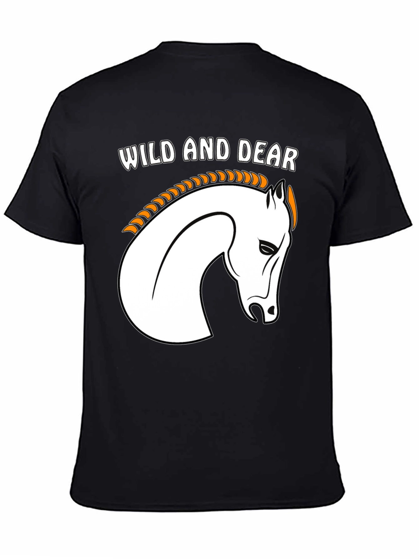 Wild and Dear Horse Graphic Tee - Black