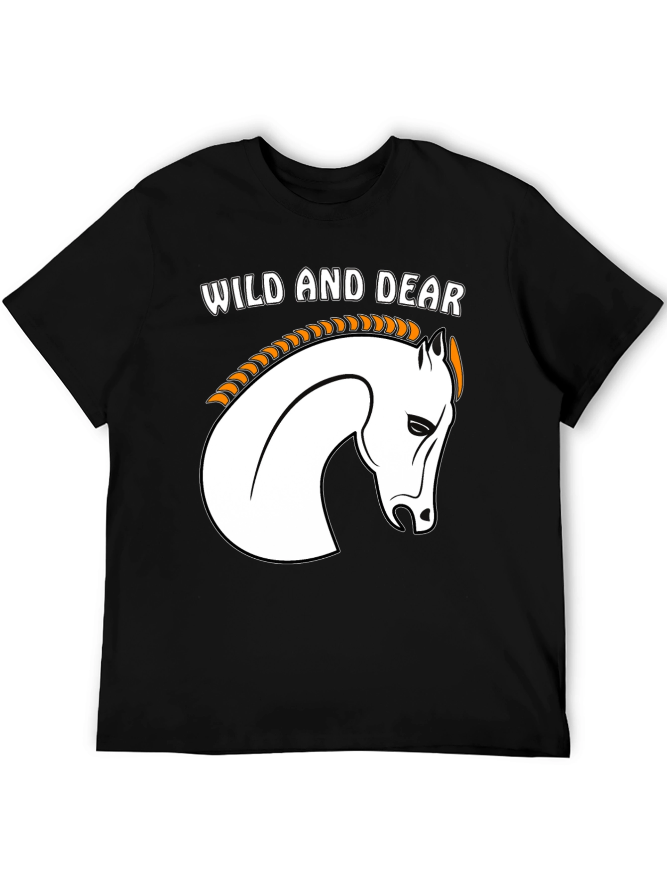 Wild and Dear Horse Graphic Tee - Black
