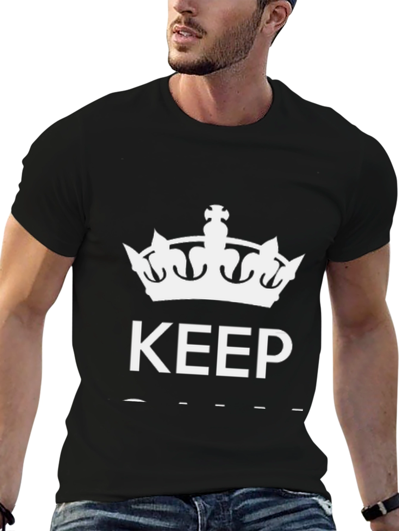 Keep Calm Crown Black T-Shirt