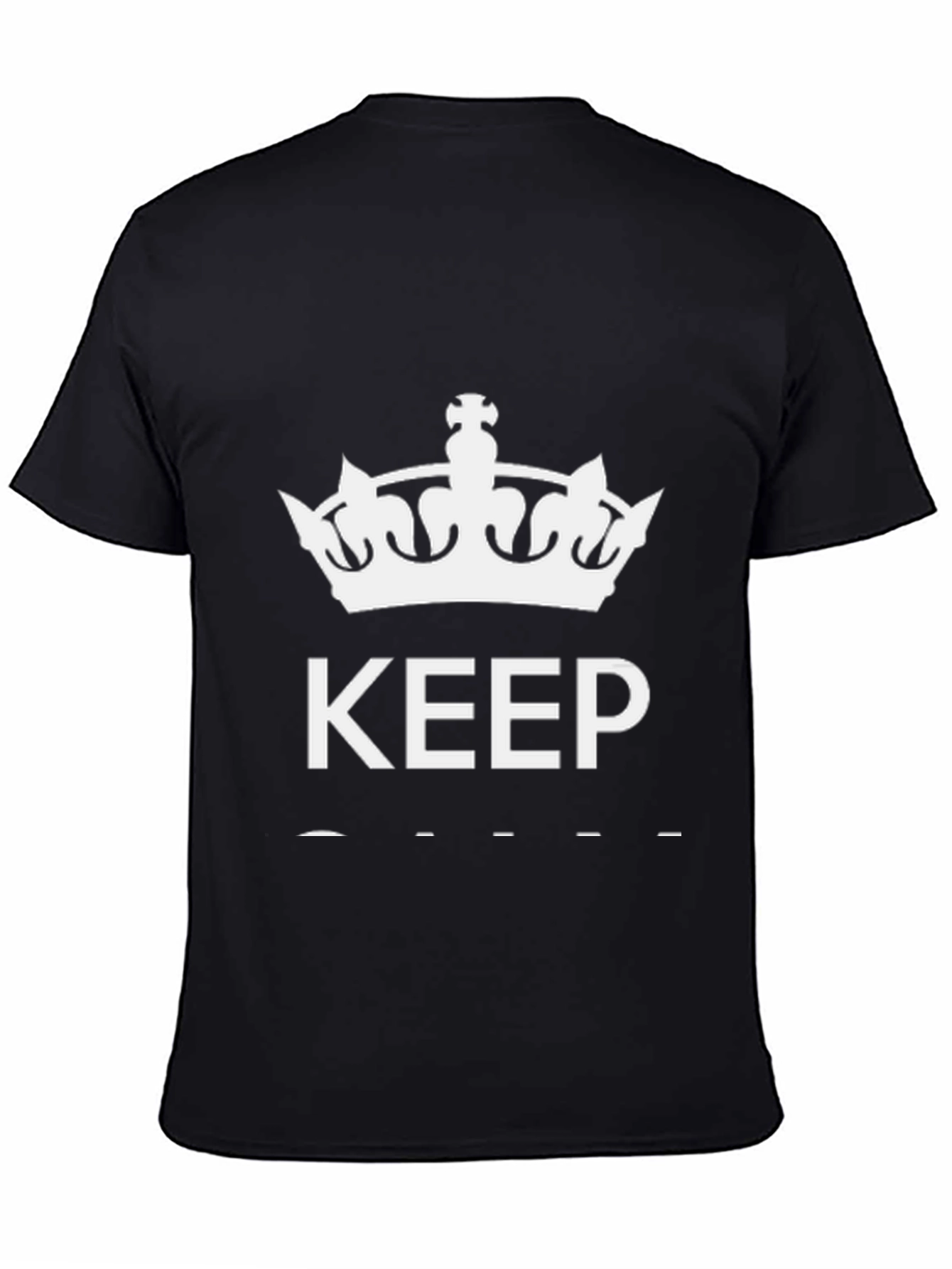 Keep Calm Crown Black T-Shirt