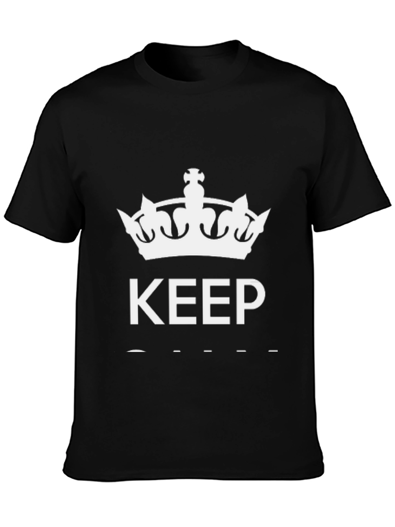 Keep Calm Crown Black T-Shirt