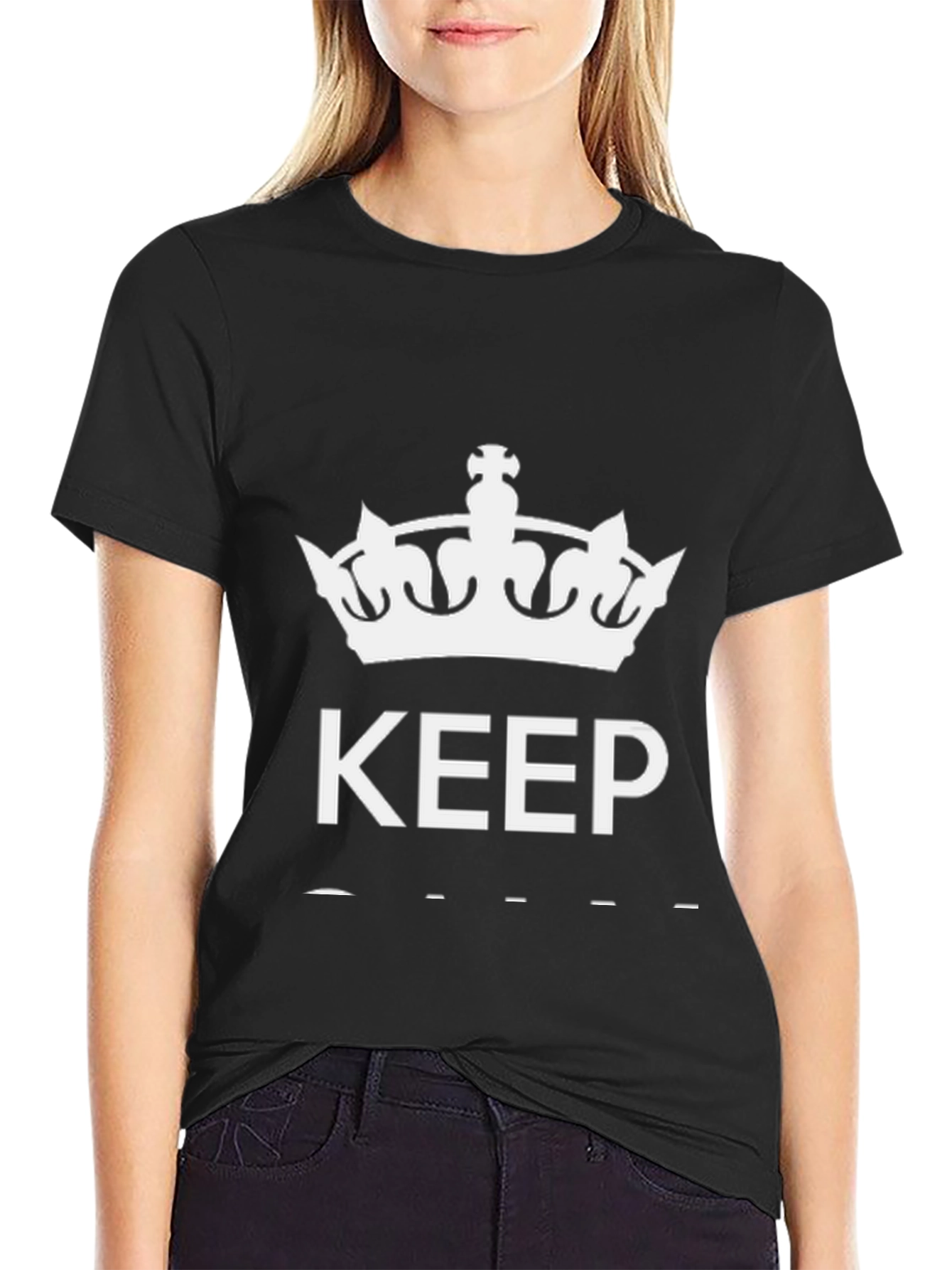 Keep Calm Crown Black T-Shirt