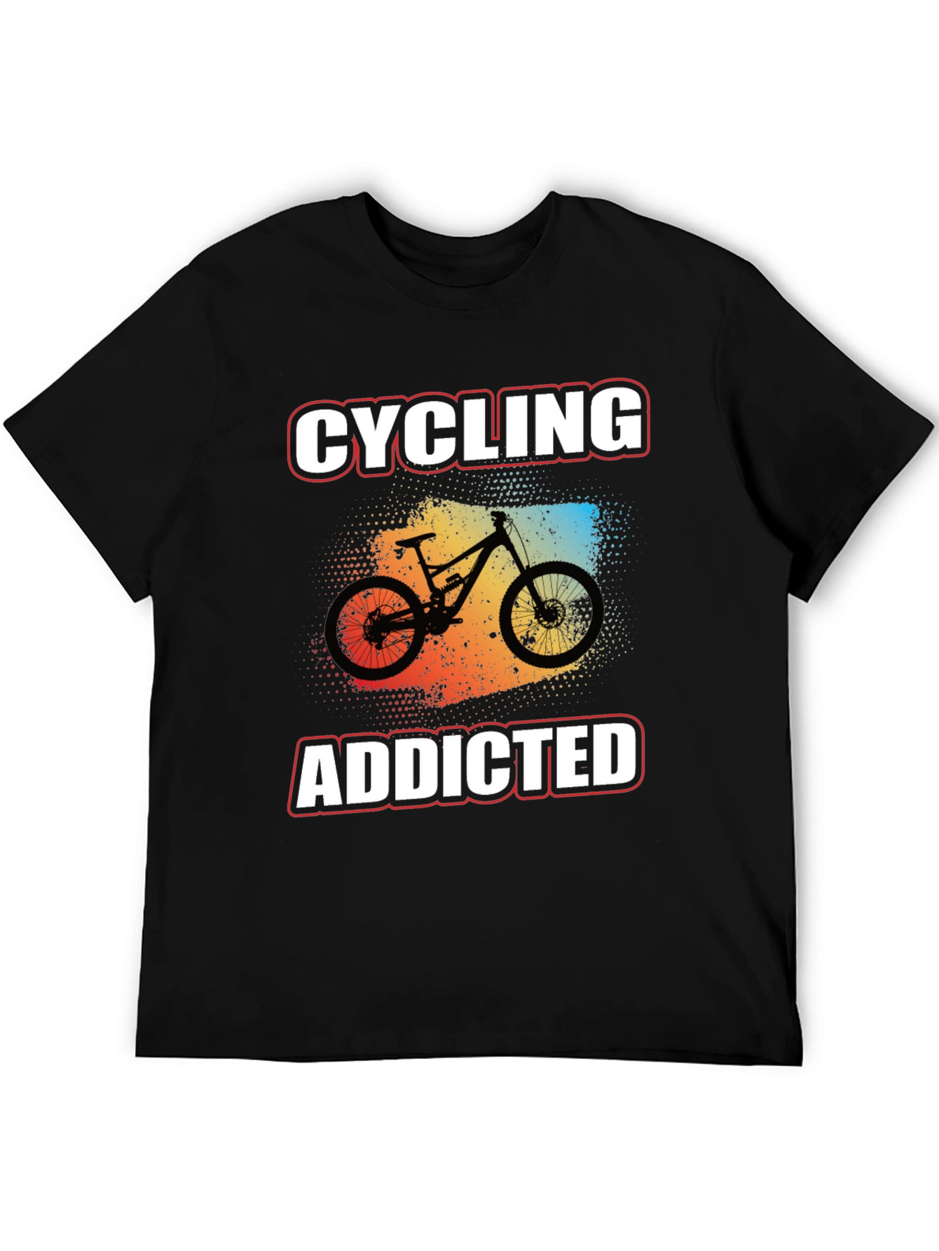 Cycling Addicted Graphic Tee - Mountain Bike Shirt