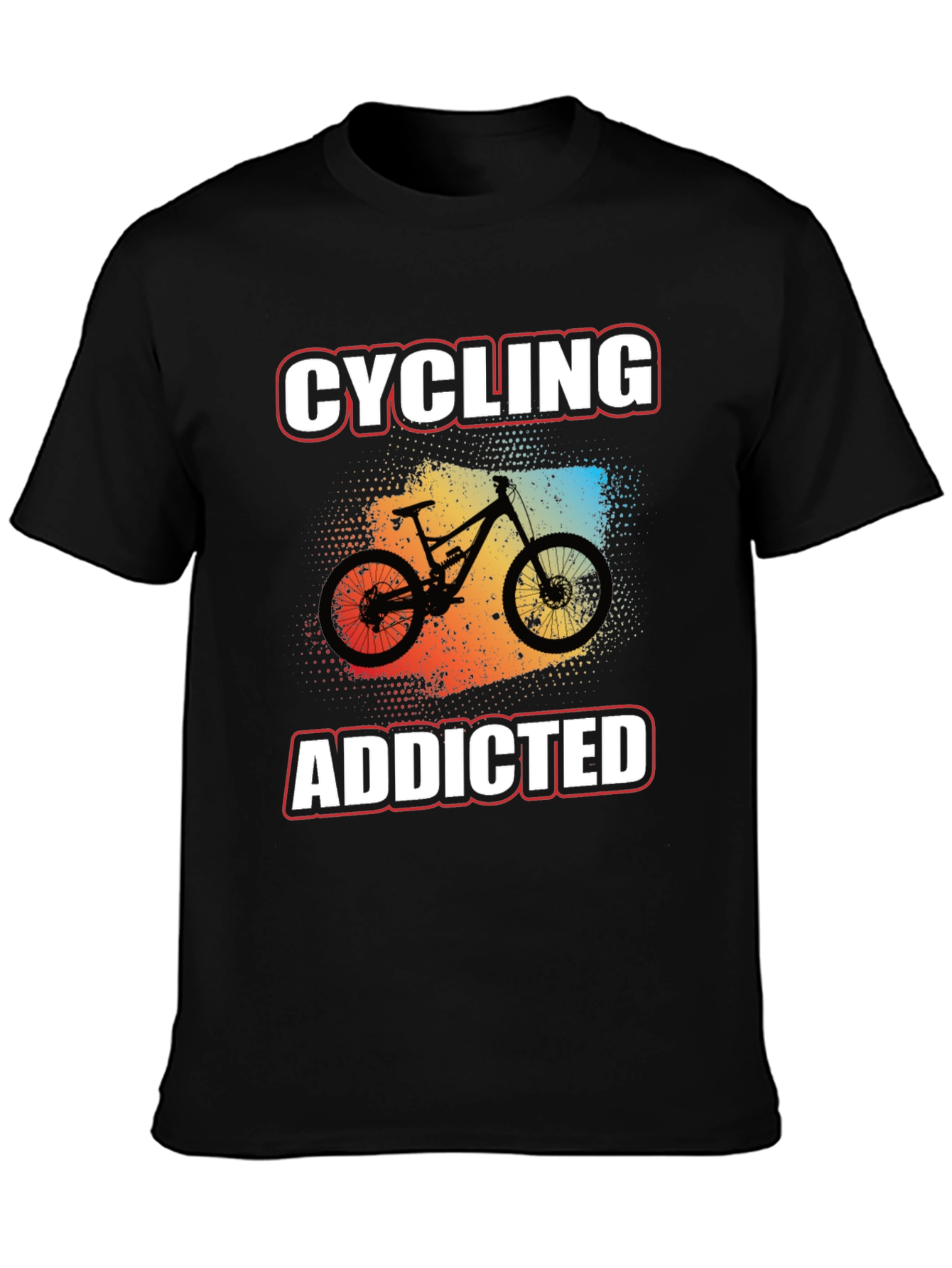 Cycling Addicted Graphic Tee - Mountain Bike Shirt
