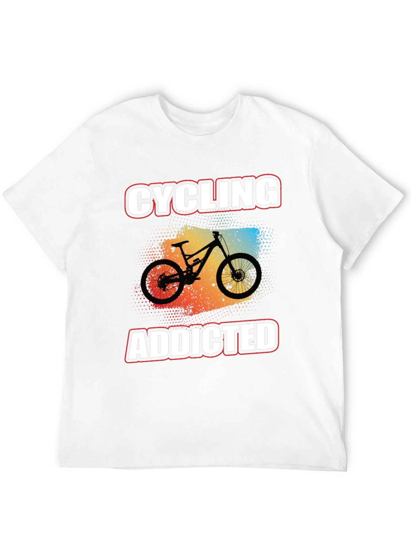 Cycling Addicted Graphic Tee - Mountain Bike Shirt