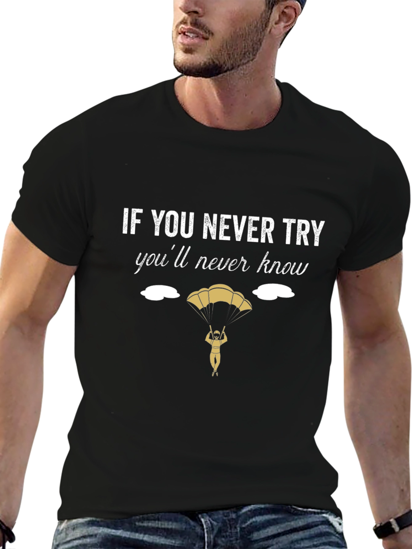 Motivational Parachute Design T-Shirt