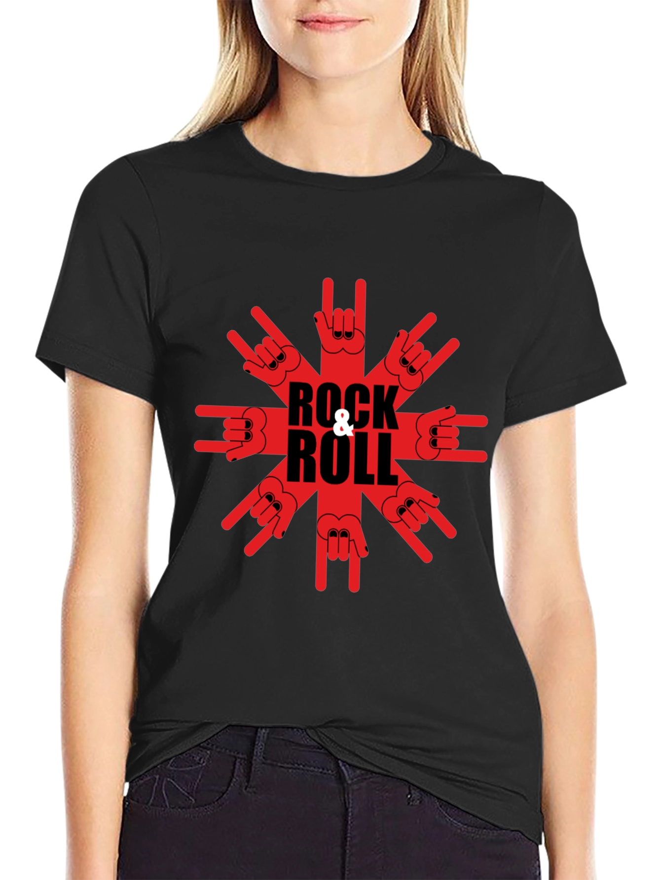 Rock & Roll Graphic T-Shirt - Black Tee
