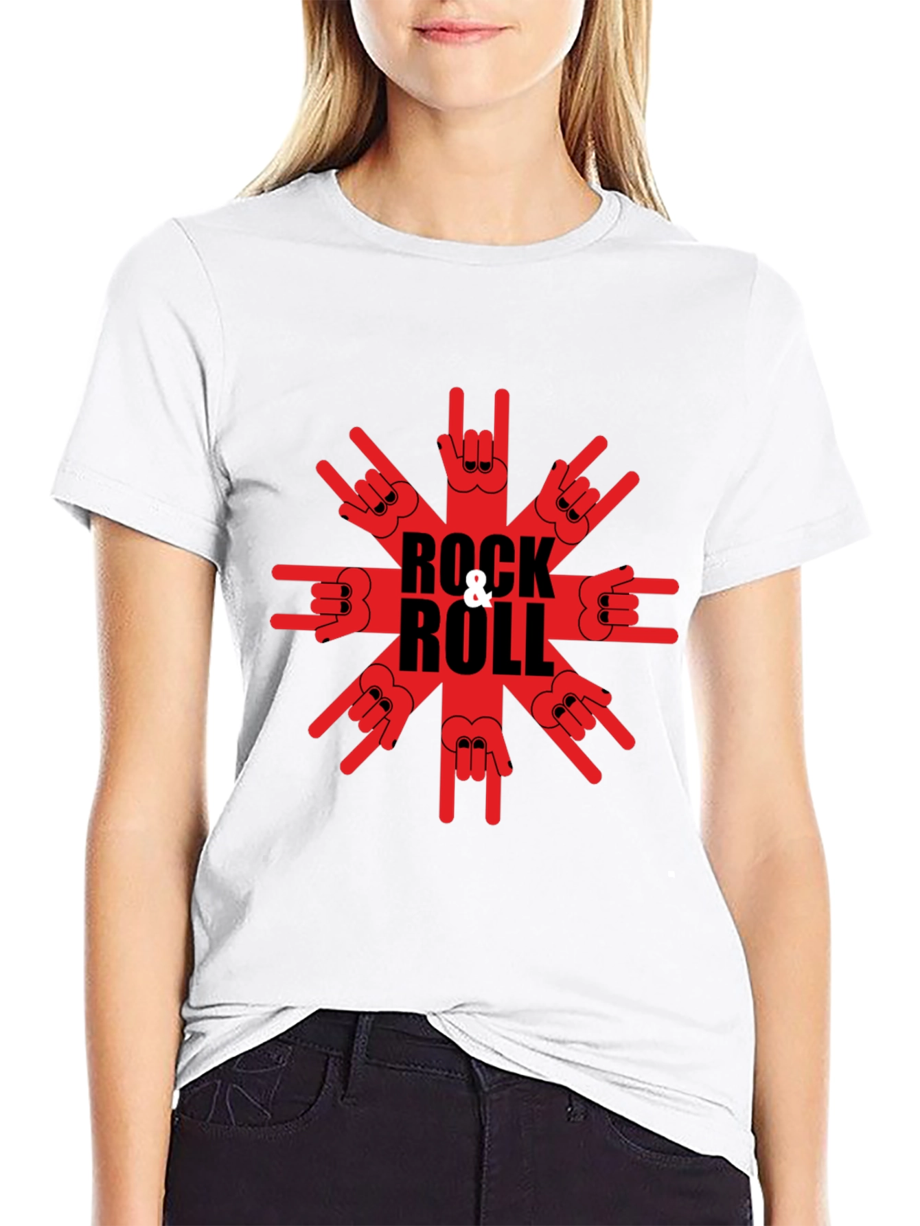 Rock & Roll Graphic T-Shirt - Black Tee