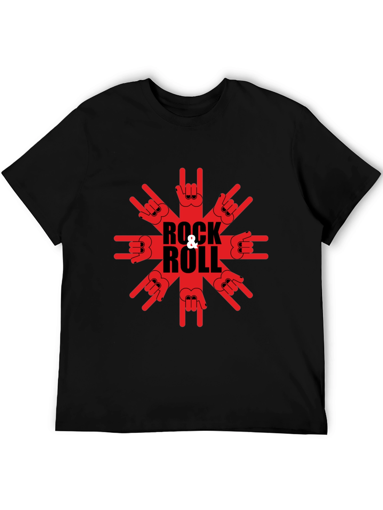 Rock & Roll Graphic T-Shirt - Black Tee