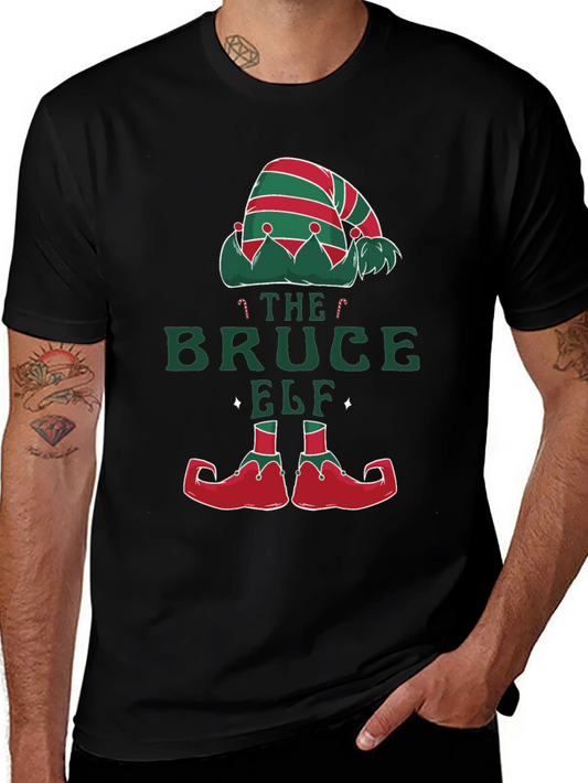 Bruce Elf Christmas T-Shirt - Holiday Festive Fun