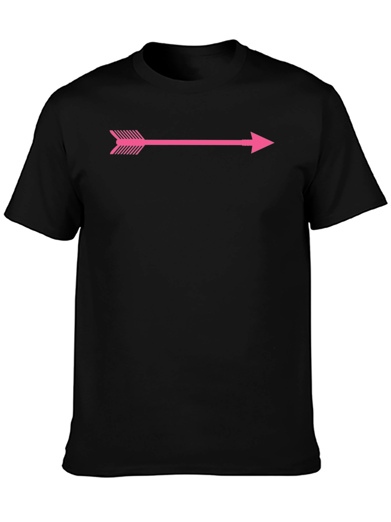 Pink Arrow Graphic Black T-Shirt