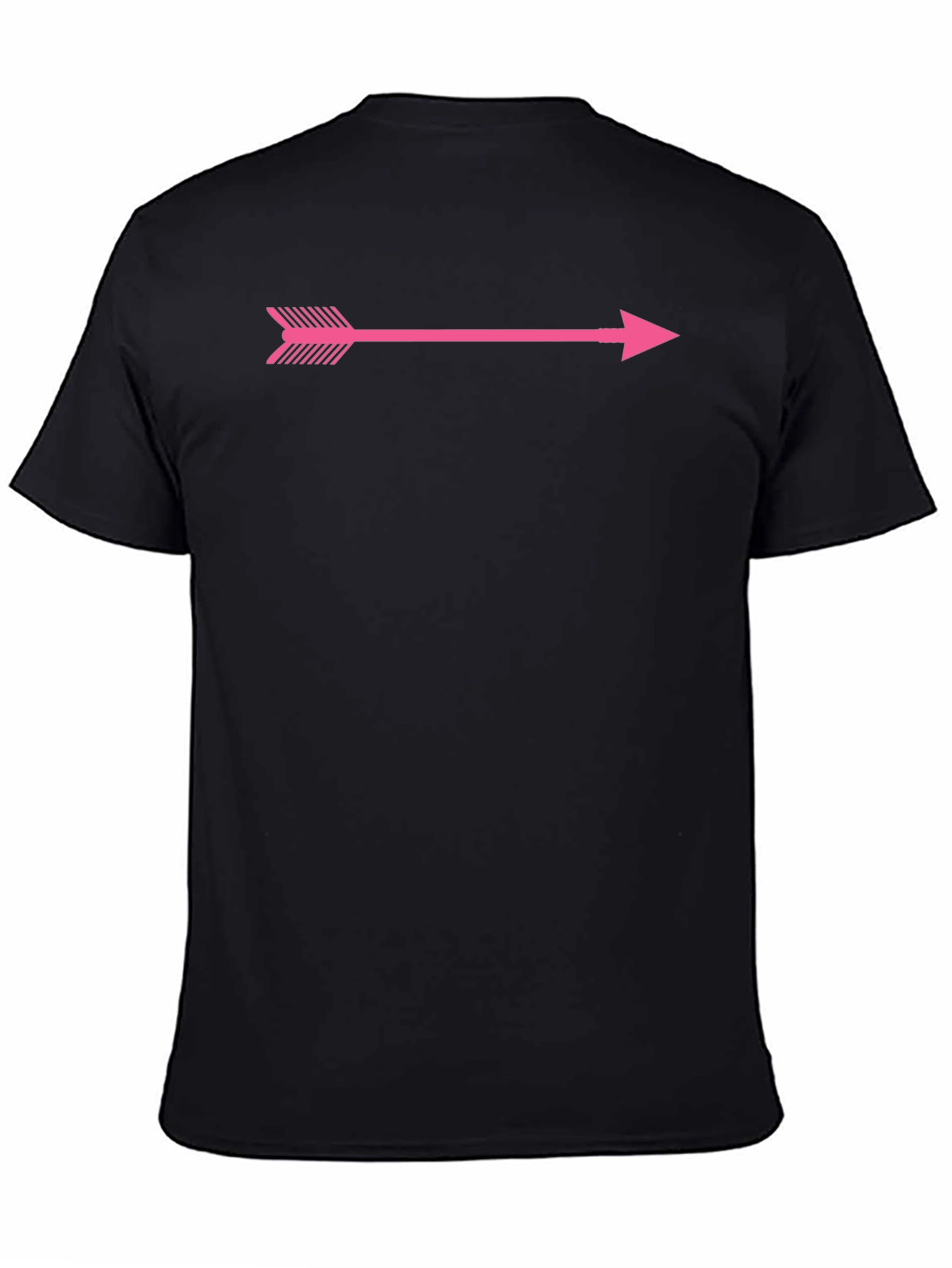 Pink Arrow Graphic Black T-Shirt
