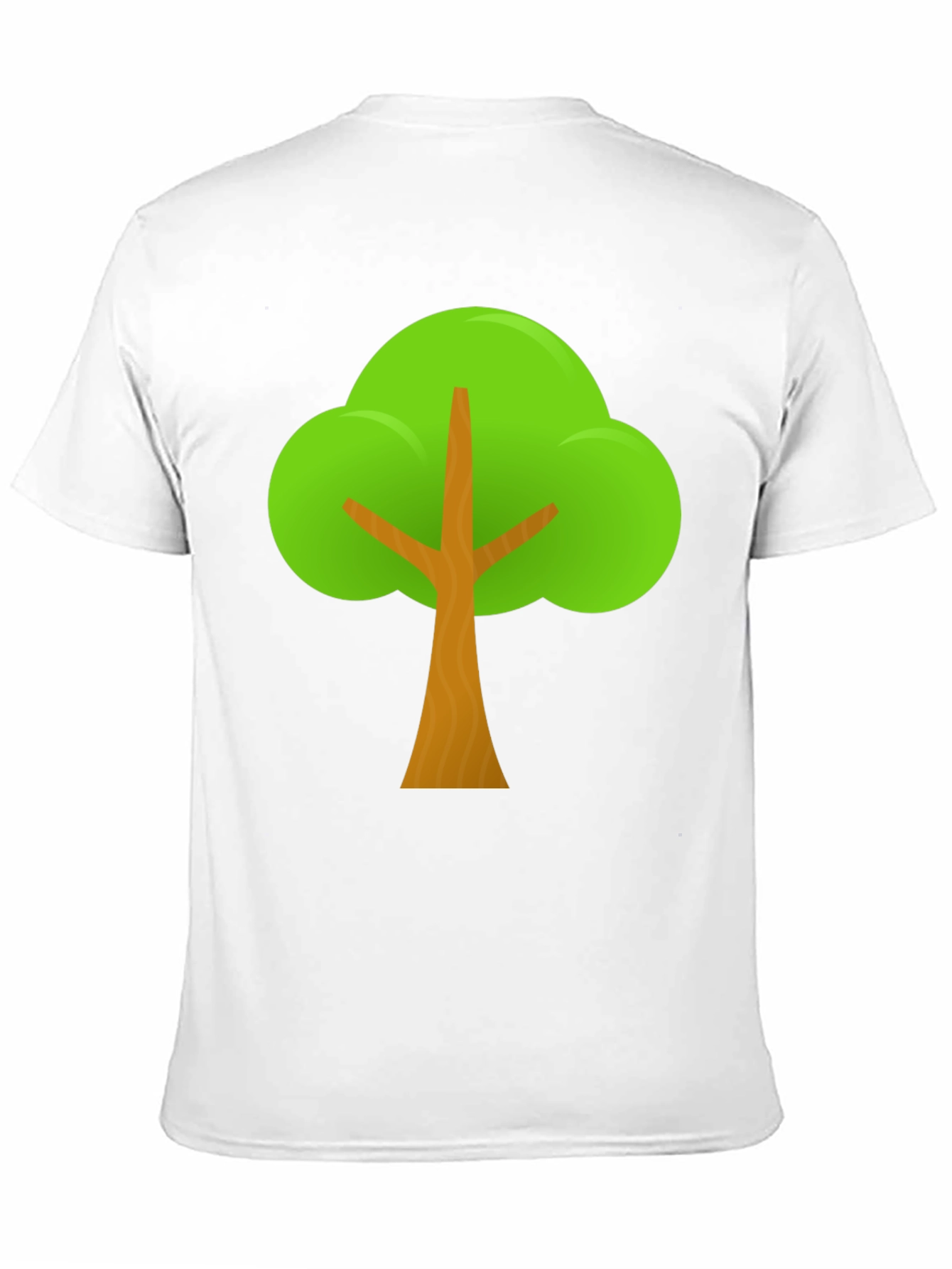 Cartoon Tree Graphic Tee - Black Casual T-Shirt