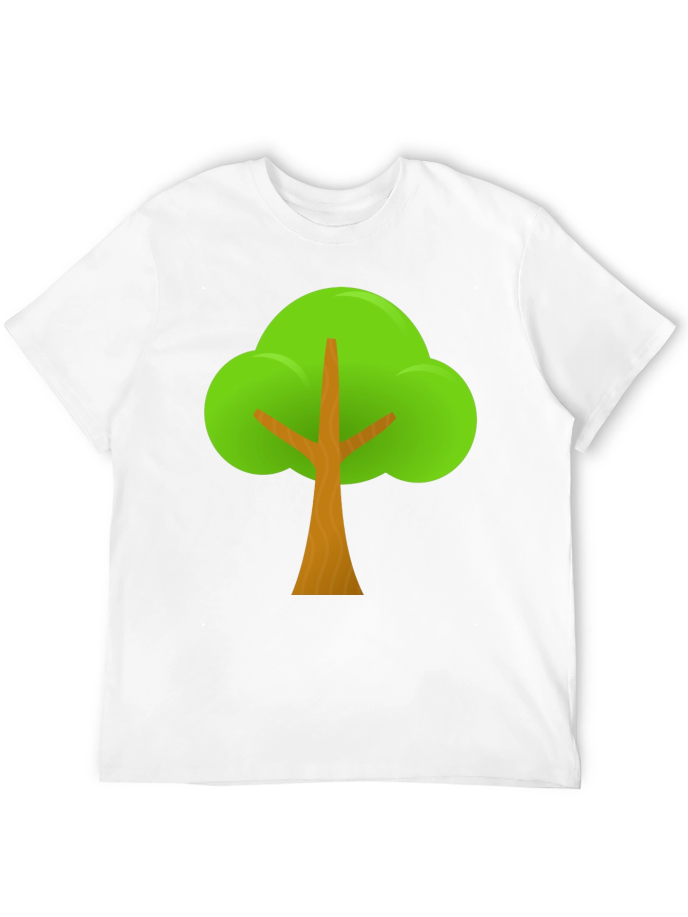 Cartoon Tree Graphic Tee - Black Casual T-Shirt