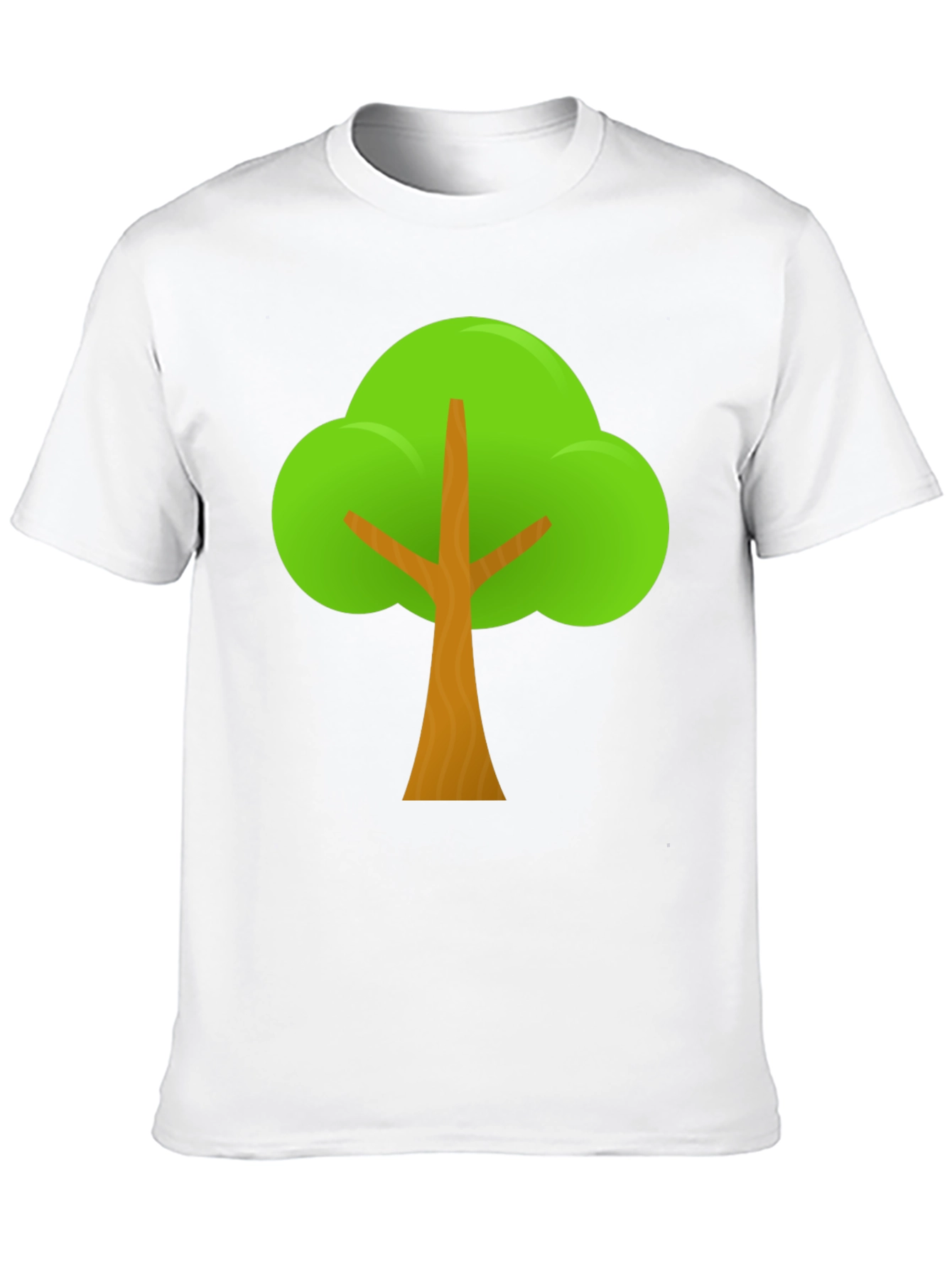Cartoon Tree Graphic Tee - Black Casual T-Shirt