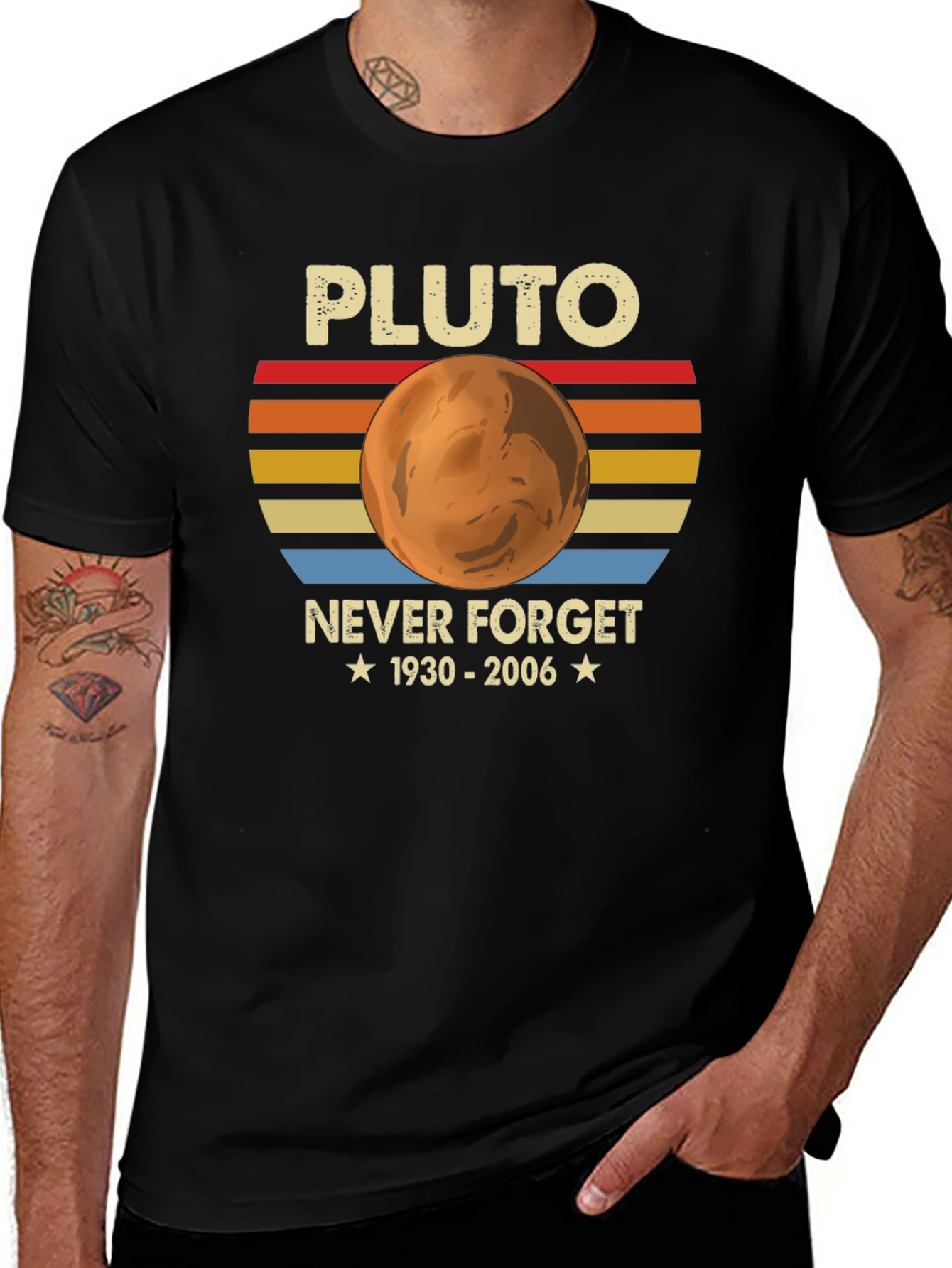 Pluto Never Forget 1930-2006 Graphic T-Shirt