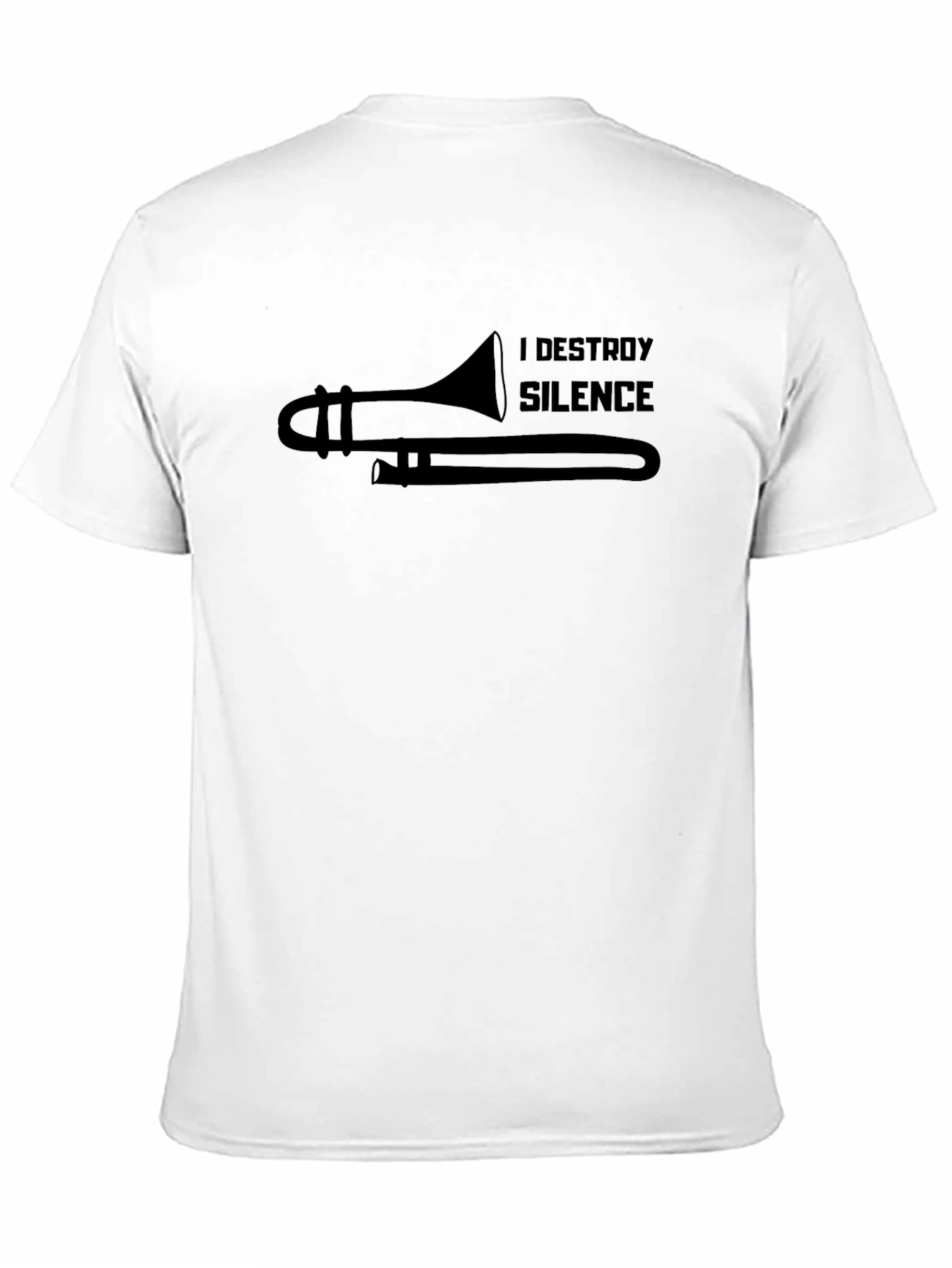 I Destroy Silence Trombone Player Black T-Shirt