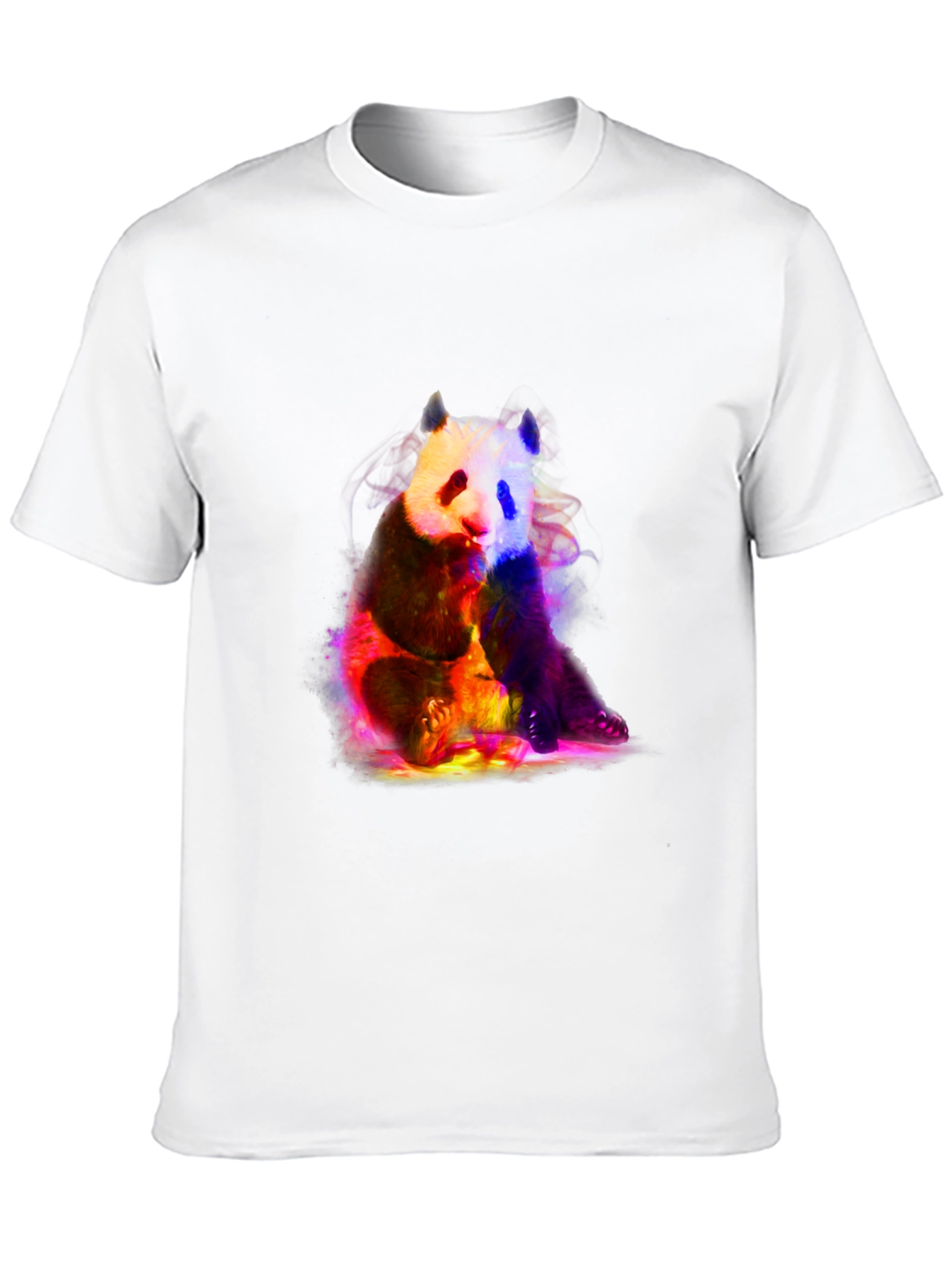 Neon Panda Graphic T-Shirt - Black