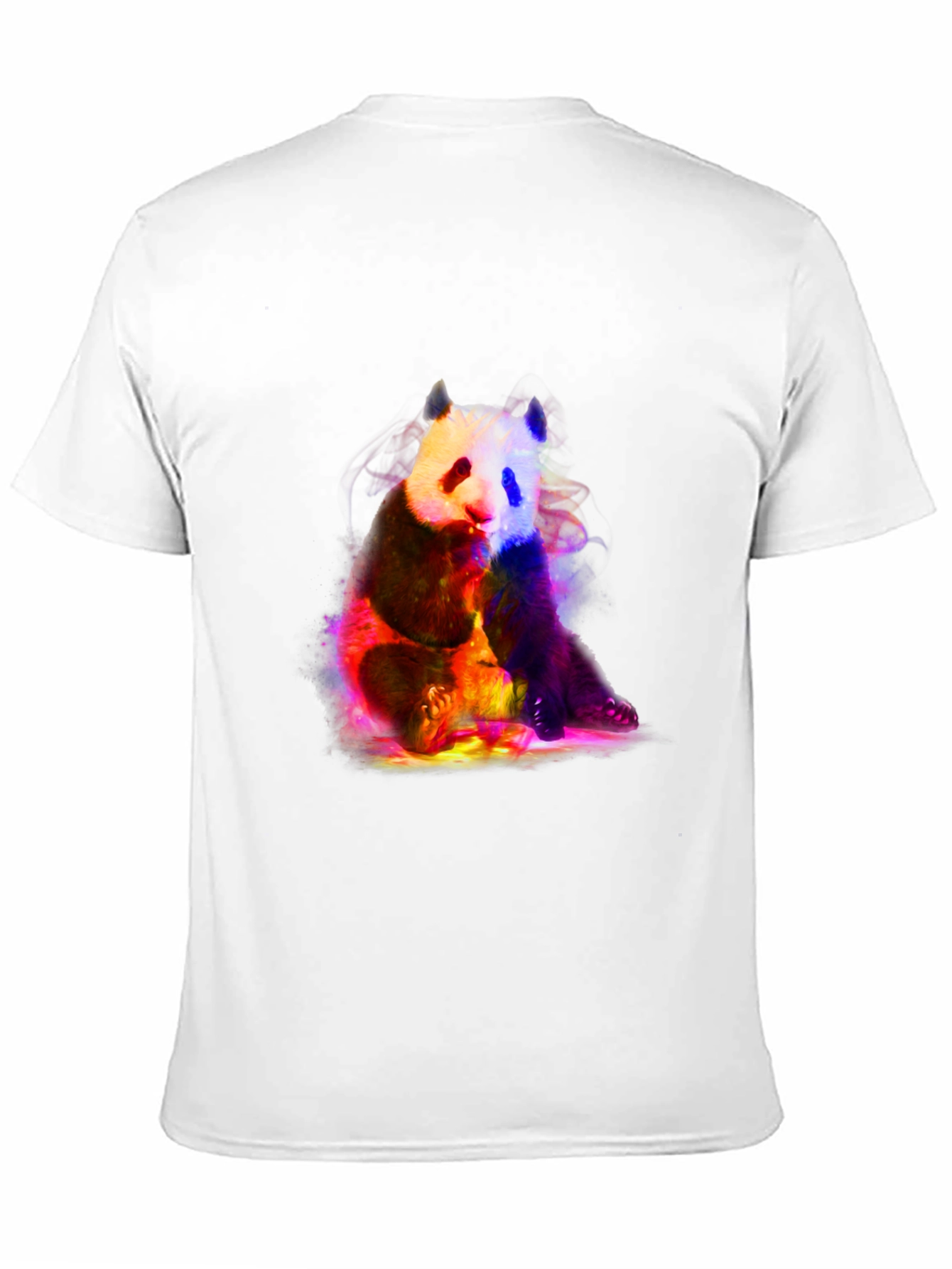 Neon Panda Graphic T-Shirt - Black