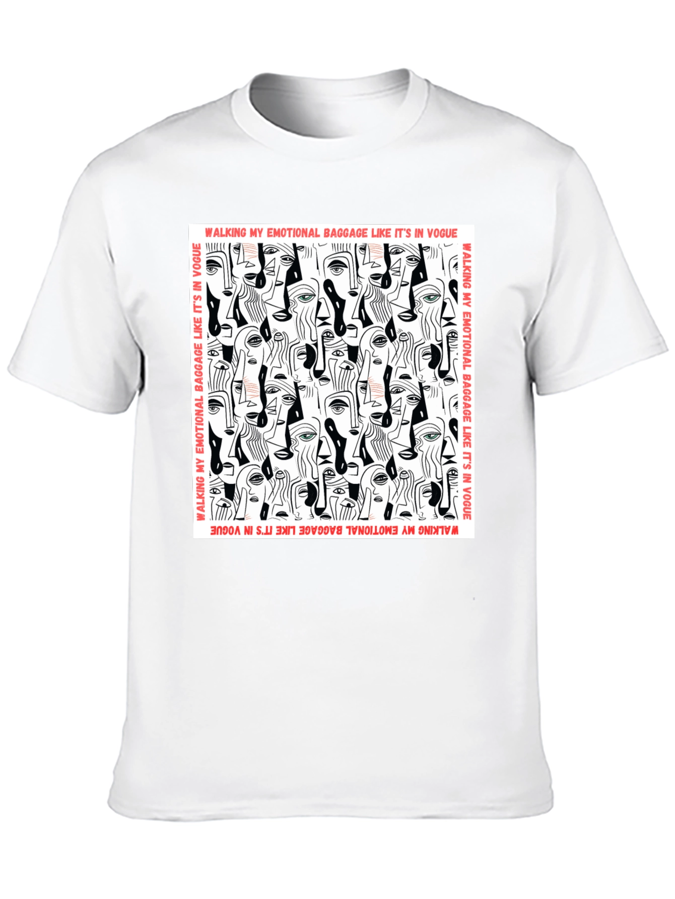 Emotional Baggage Vogue Tee - Stylish Graphic T-Shirt