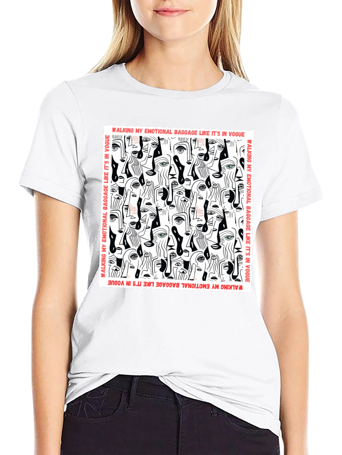 Emotional Baggage Vogue Tee - Stylish Graphic T-Shirt