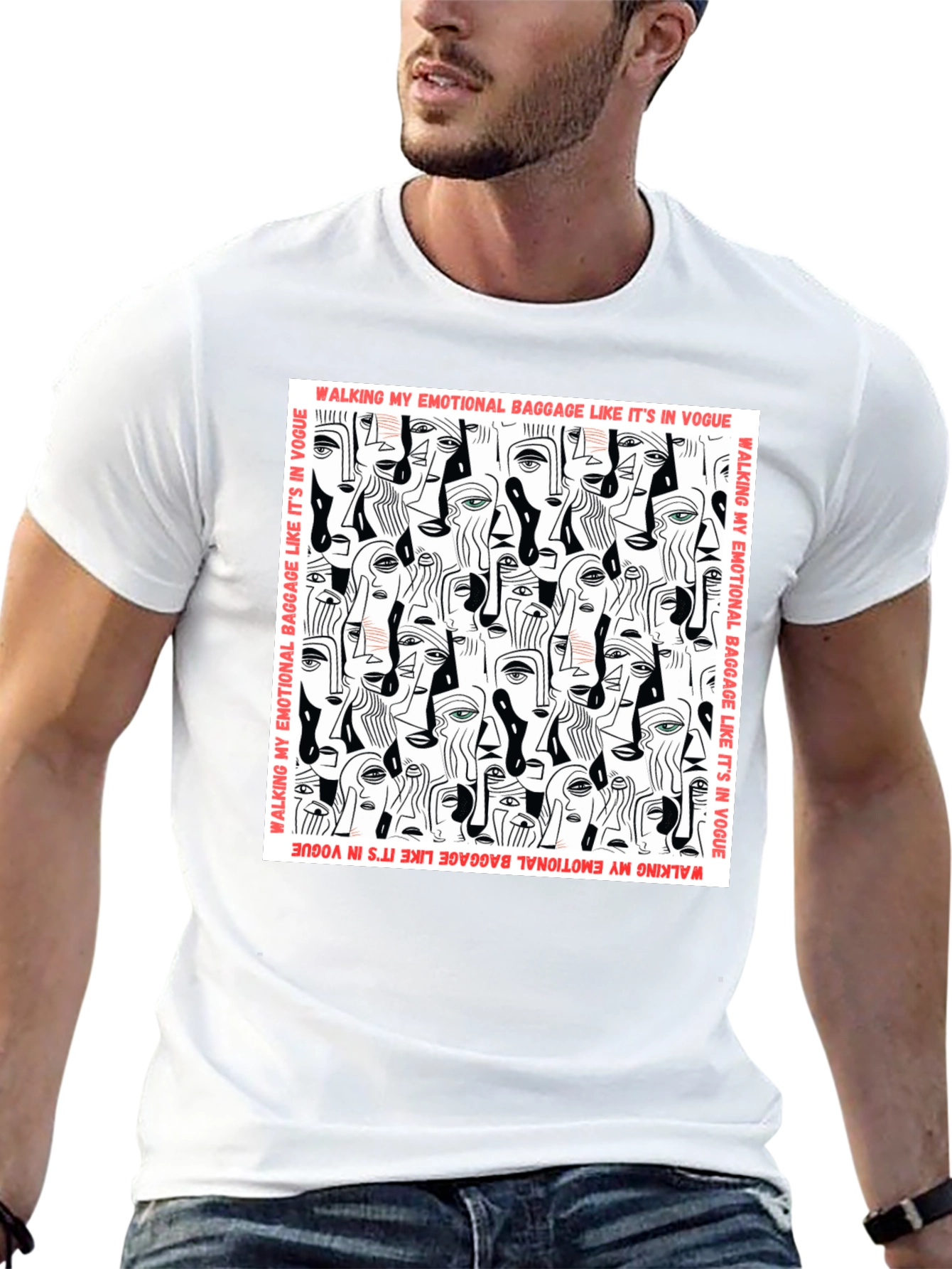 Emotional Baggage Vogue Tee - Stylish Graphic T-Shirt