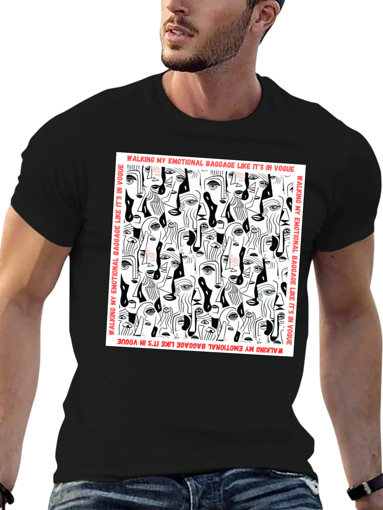 Emotional Baggage Vogue Tee - Stylish Graphic T-Shirt
