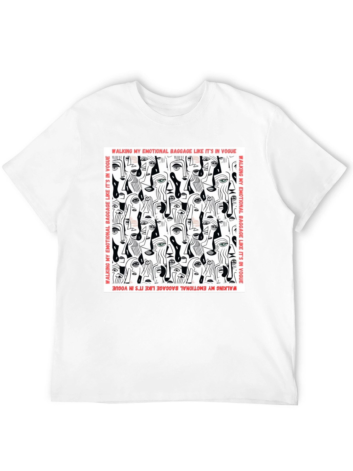 Emotional Baggage Vogue Tee - Stylish Graphic T-Shirt