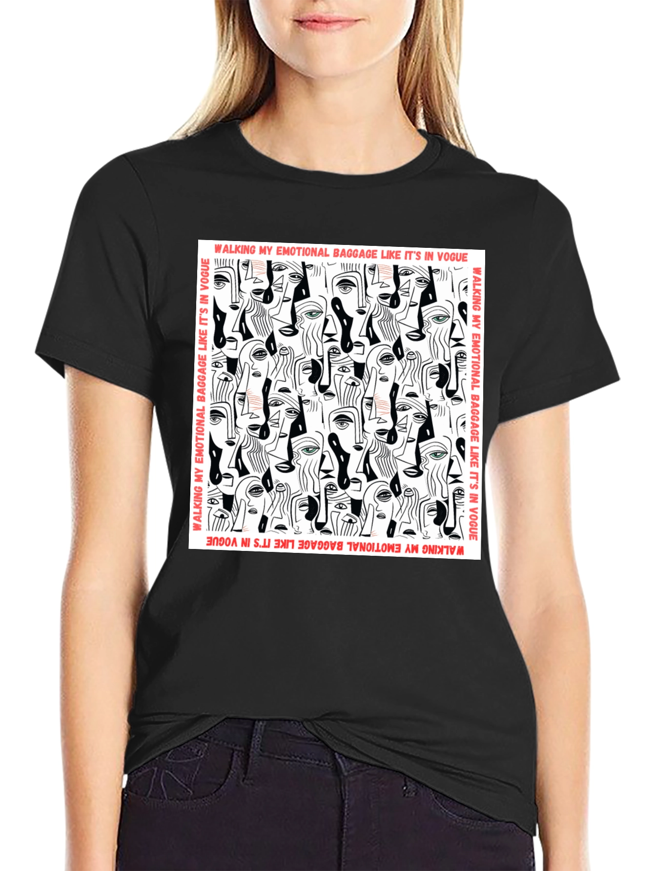 Emotional Baggage Vogue Tee - Stylish Graphic T-Shirt